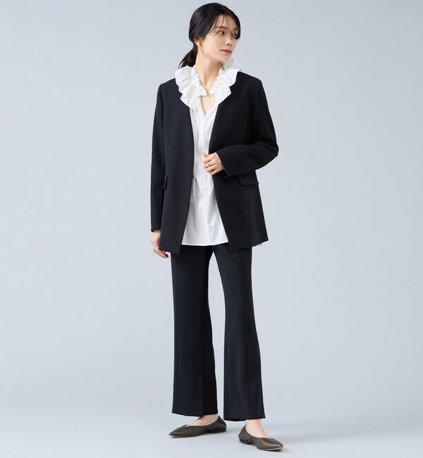 Liesse「Vカラージャケット」|ノーカラージャケット|