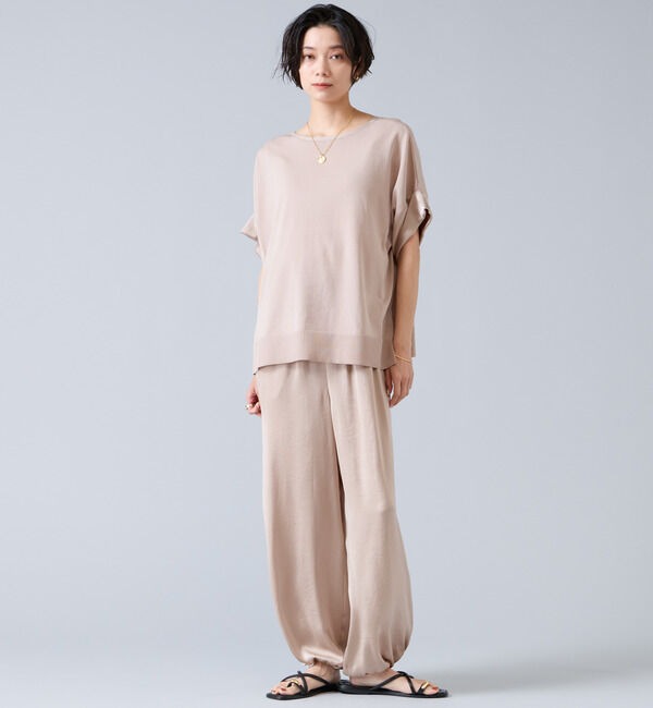 Liesse「【定番】袖サテンニット」|ニット・セーター|