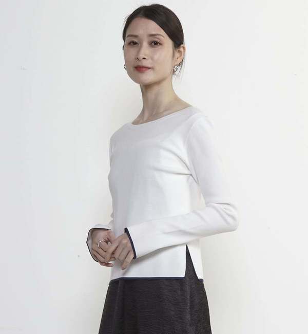 Soffitto「バックオープンボートネックニット」|ニット・セーター|