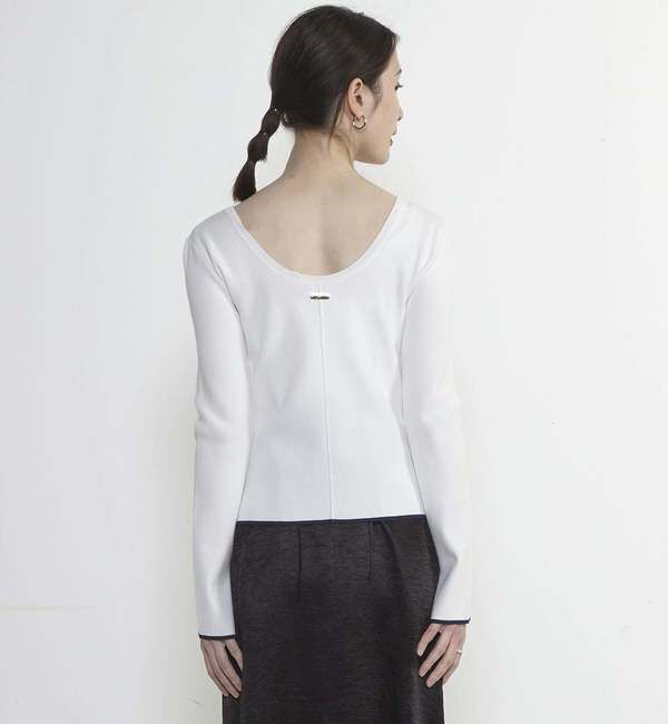 Soffitto「バックオープンボートネックニット」|ニット・セーター|