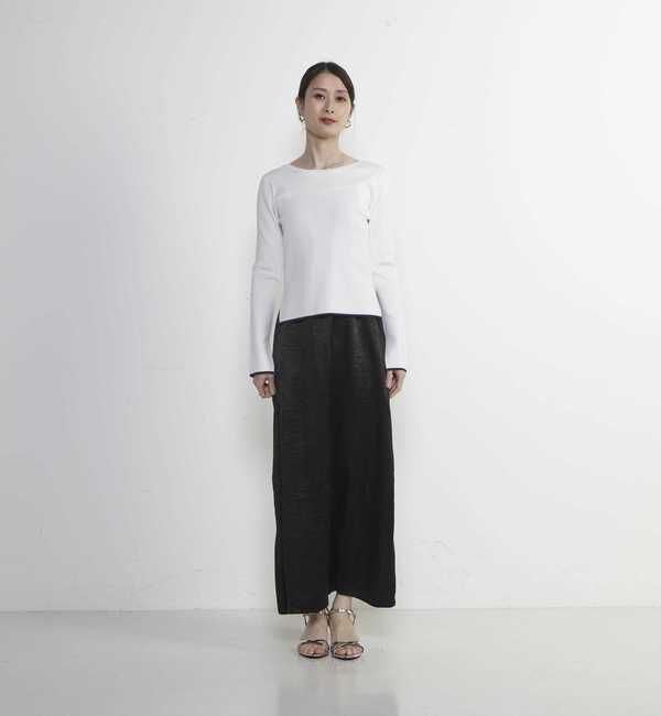 Soffitto「バックオープンボートネックニット」|ニット・セーター|