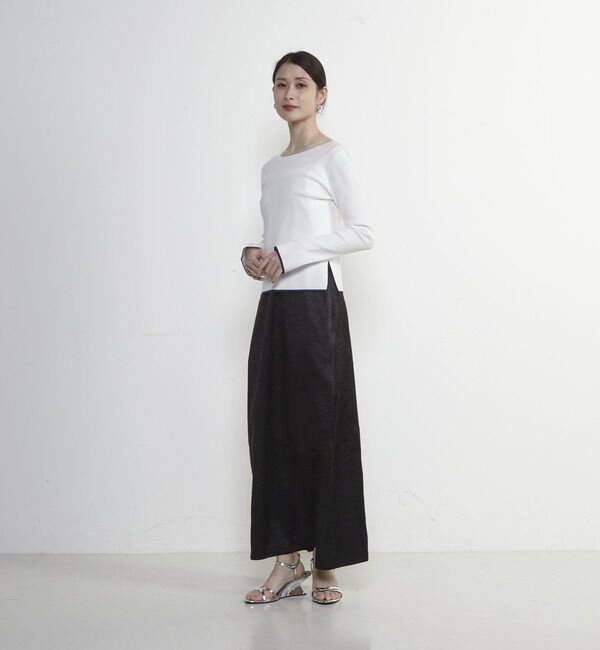 Soffitto「バックオープンボートネックニット」|ニット・セーター|