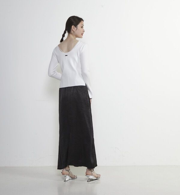 Soffitto「バックオープンボートネックニット」|ニット・セーター|