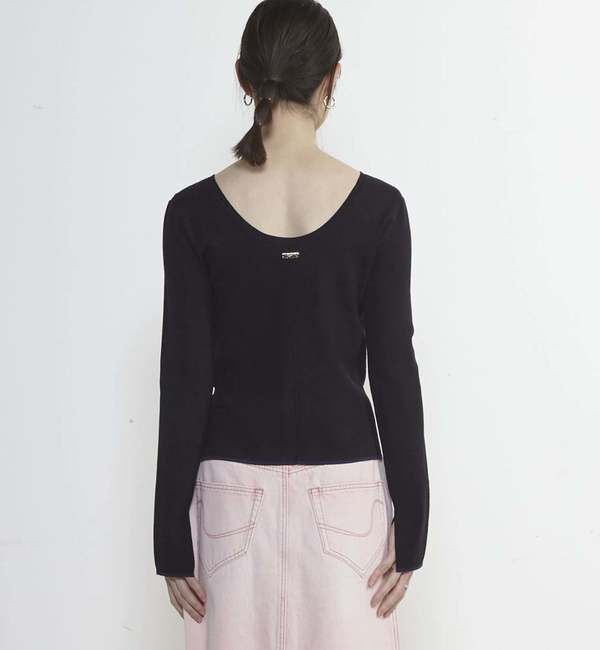 Soffitto「バックオープンボートネックニット」|ニット・セーター|