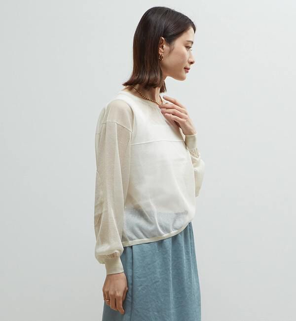 Soffitto「シアーニットオーバーサイズプルオーバー」|ニット・セーター|