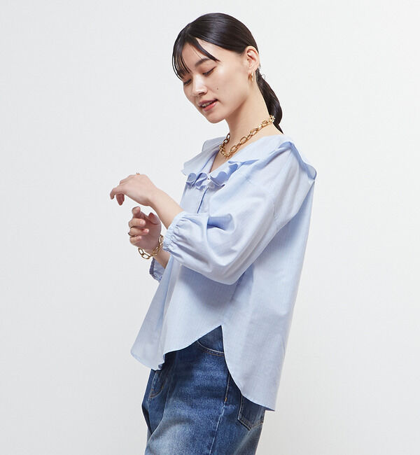 Soffitto「フリルカラーブラウス」|シャツ・ブラウス|