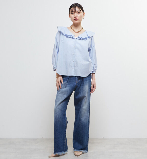 Soffitto「フリルカラーブラウス」|シャツ・ブラウス|