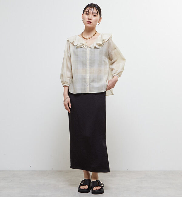 Soffitto「フリルカラーブラウス」|シャツ・ブラウス|