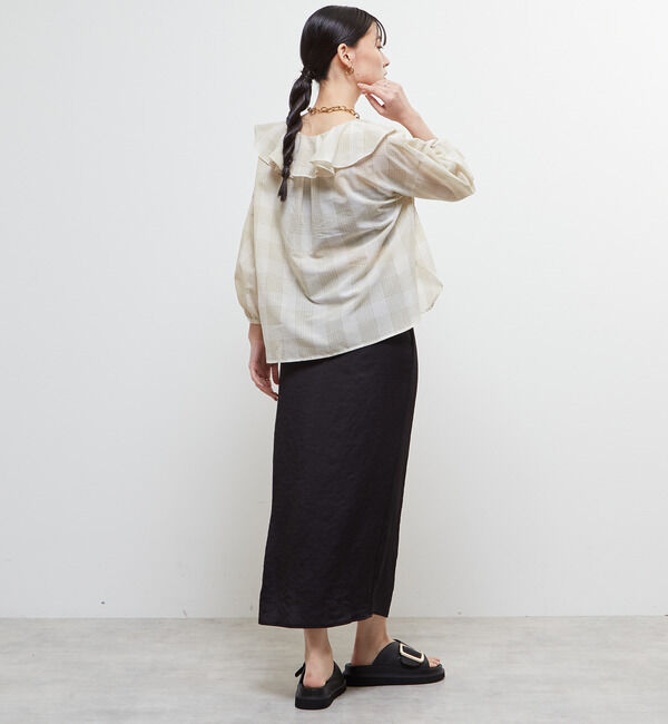 Soffitto「フリルカラーブラウス」|シャツ・ブラウス|