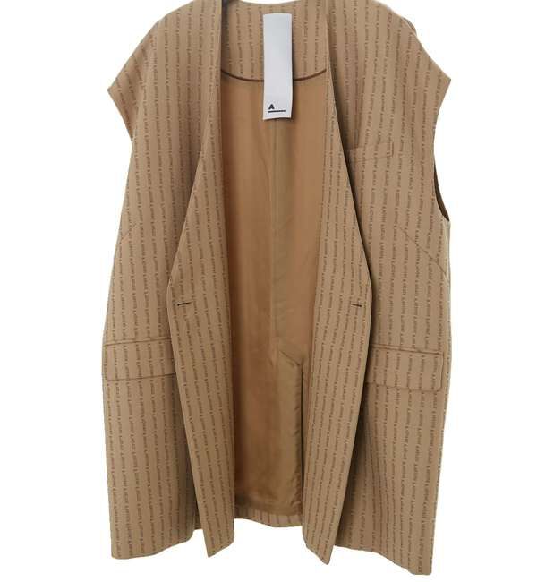 A_「【A_/エース】3Aロゴ柄ロングベスト」|ベスト・ジレ|