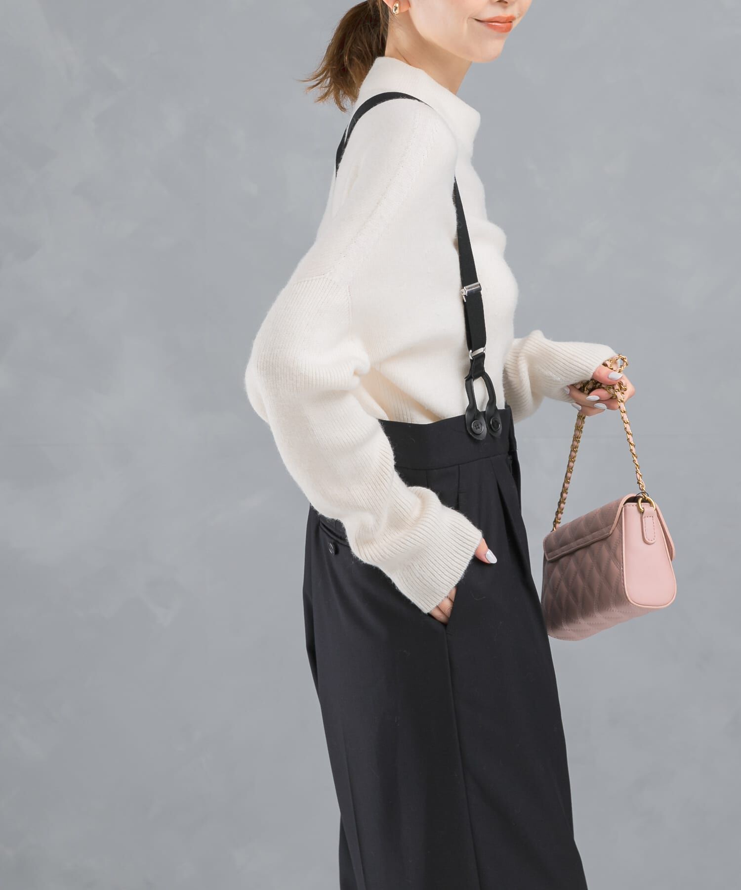 URBAN RESEARCH ROSSO「ショートハイネックホールニット」|ニット・セーター|