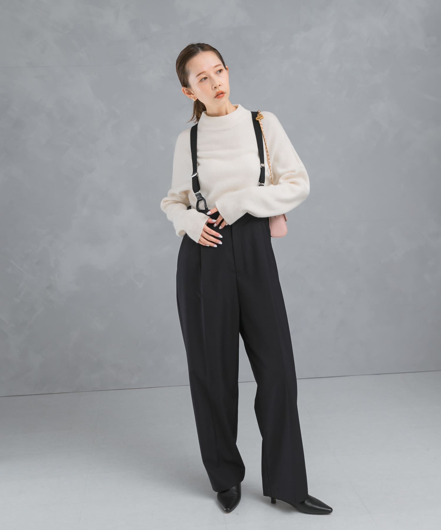 URBAN RESEARCH ROSSO「ショートハイネックホールニット」|ニット・セーター|