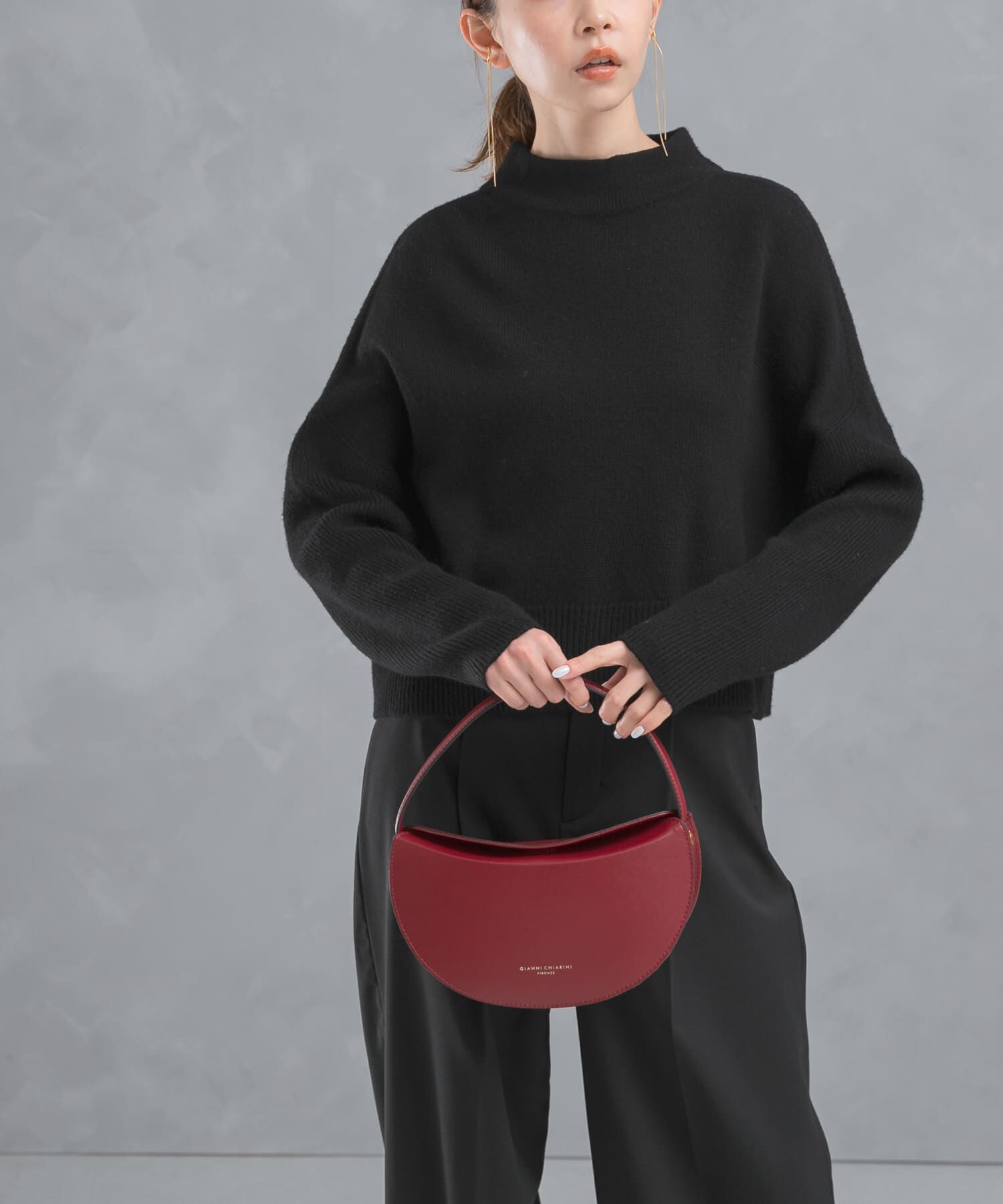 URBAN RESEARCH ROSSO「ショートハイネックホールニット」|ニット・セーター|