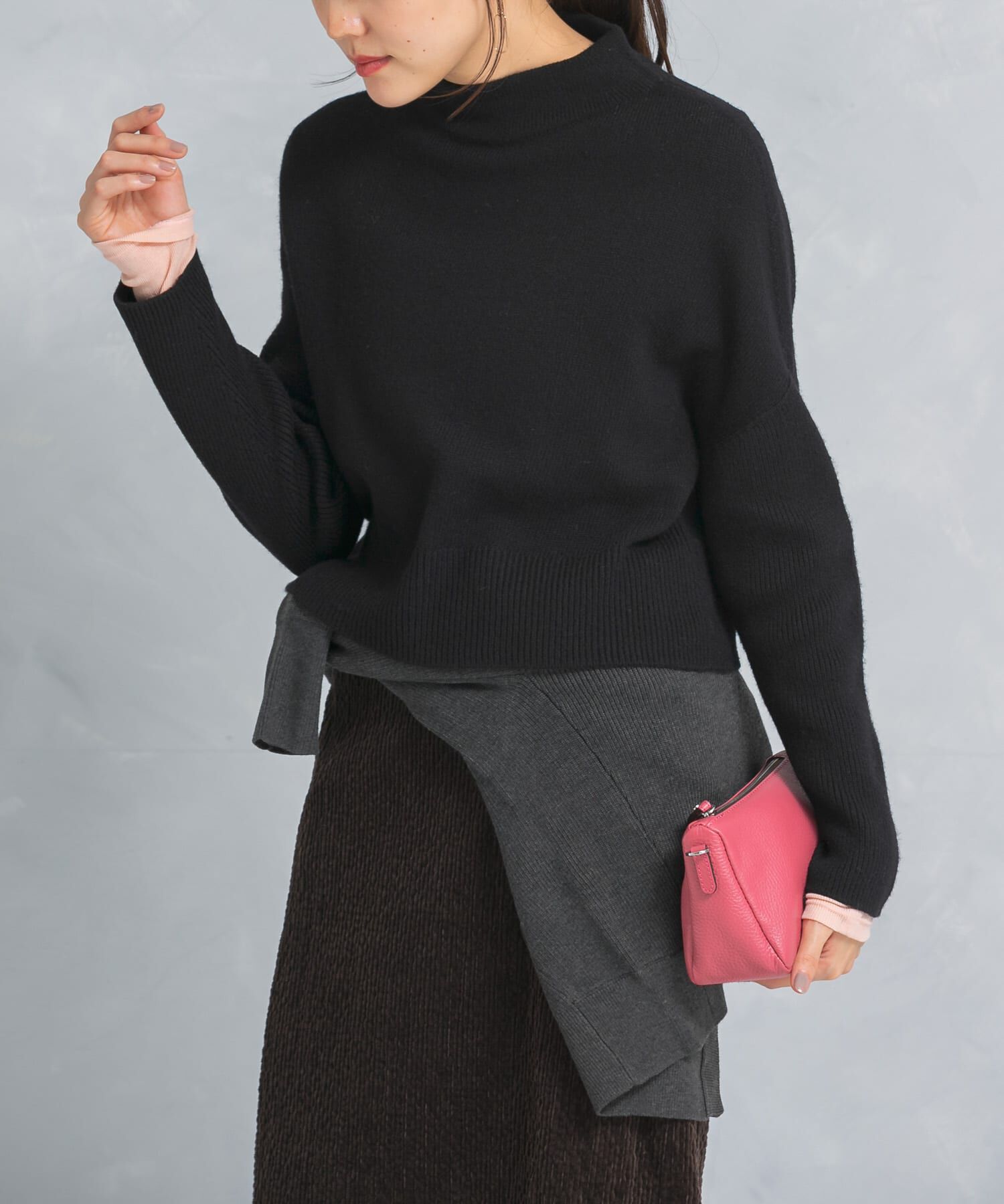 URBAN RESEARCH ROSSO「ショートハイネックホールニット」|ニット・セーター|