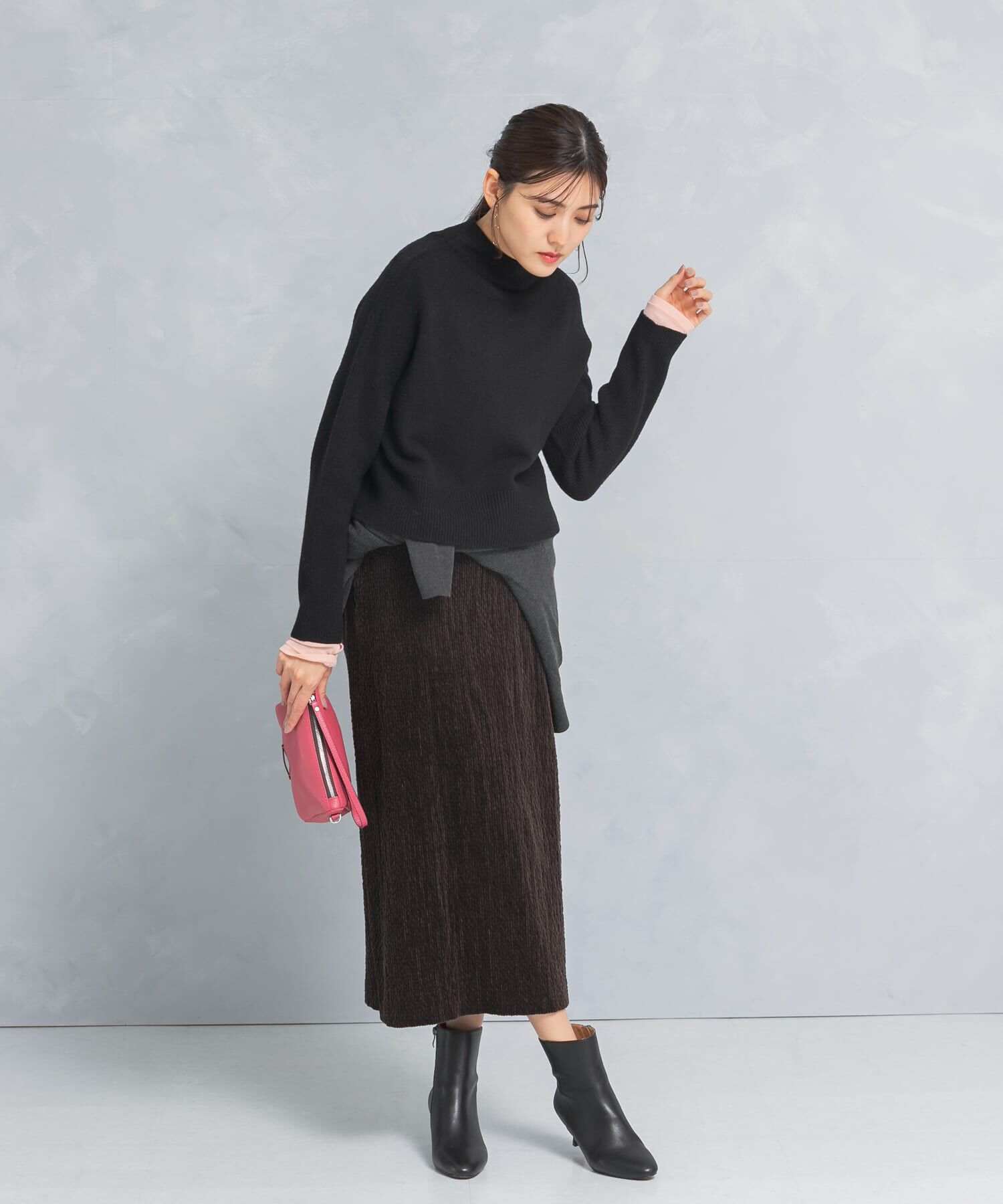 URBAN RESEARCH ROSSO「ショートハイネックホールニット」|ニット・セーター|