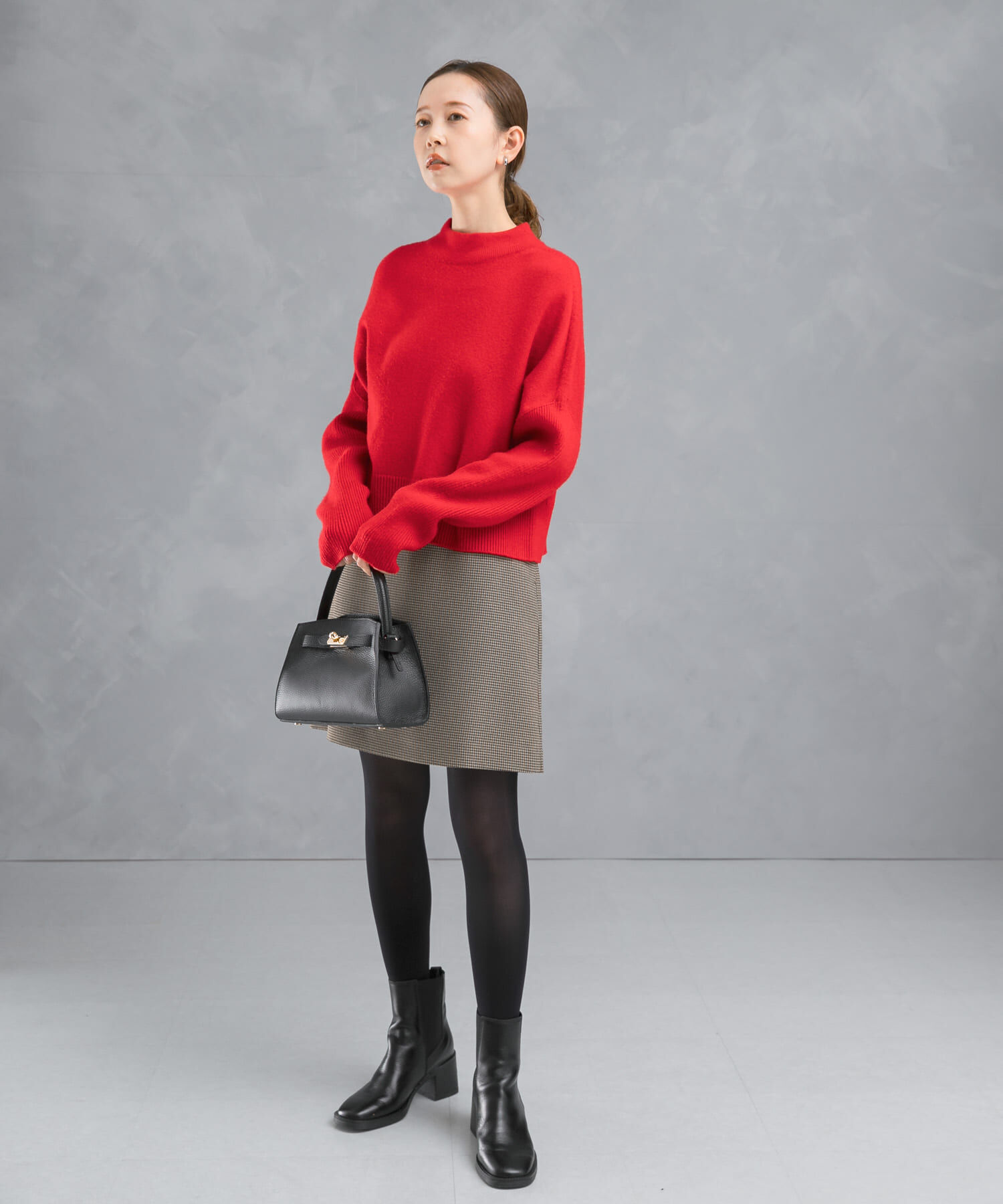 URBAN RESEARCH ROSSO「ショートハイネックホールニット」|ニット・セーター|