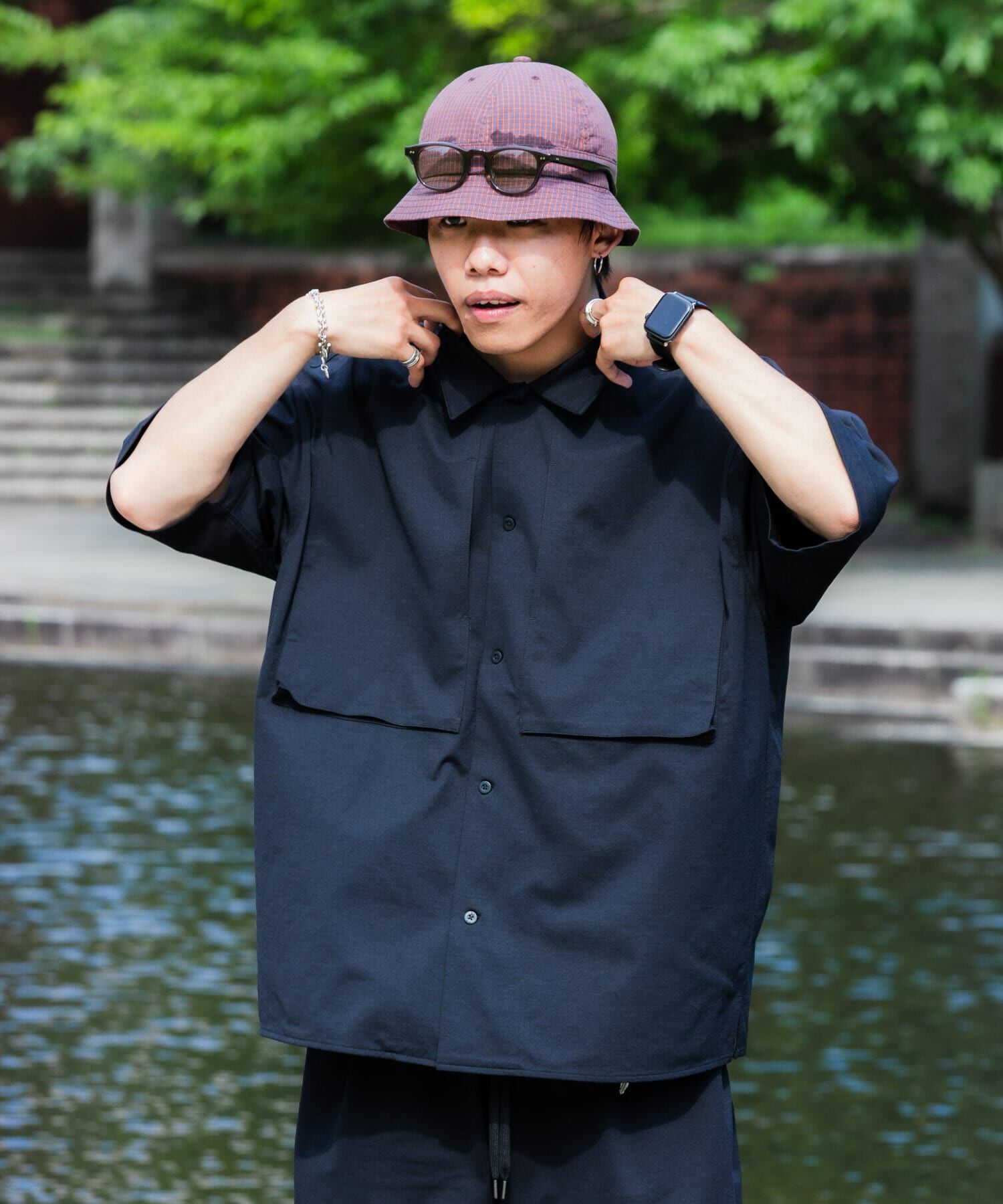 URBAN RESEARCH「Wide Dad　SHADE TECH SHORT-SLEEVE SHIRTS」|シャツ・ブラウス|