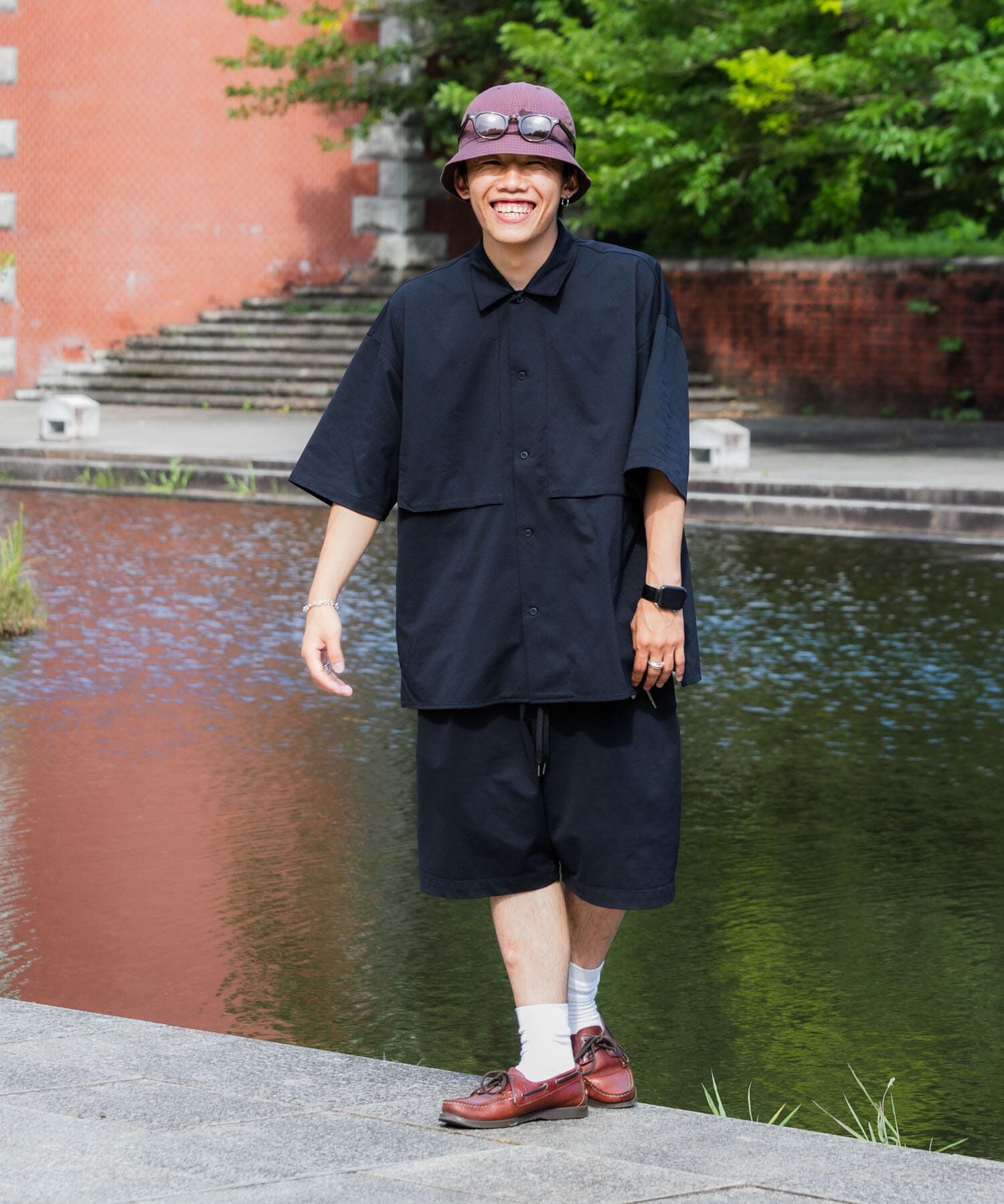 URBAN RESEARCH「Wide Dad　SHADE TECH SHORT-SLEEVE SHIRTS」|シャツ・ブラウス|