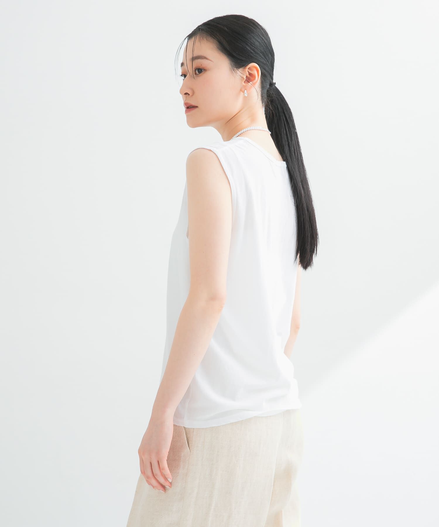 URBAN RESEARCH「new basic　ドライツイストノースリーブカットソー」|Tシャツ・カットソー|
