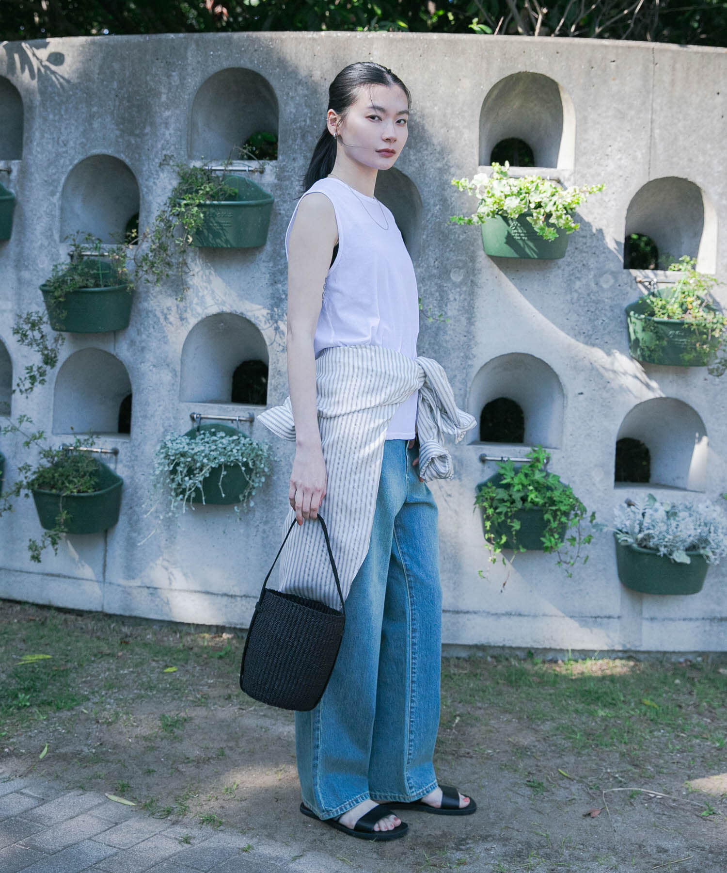 URBAN RESEARCH「new basic　ドライツイストノースリーブカットソー」|Tシャツ・カットソー|