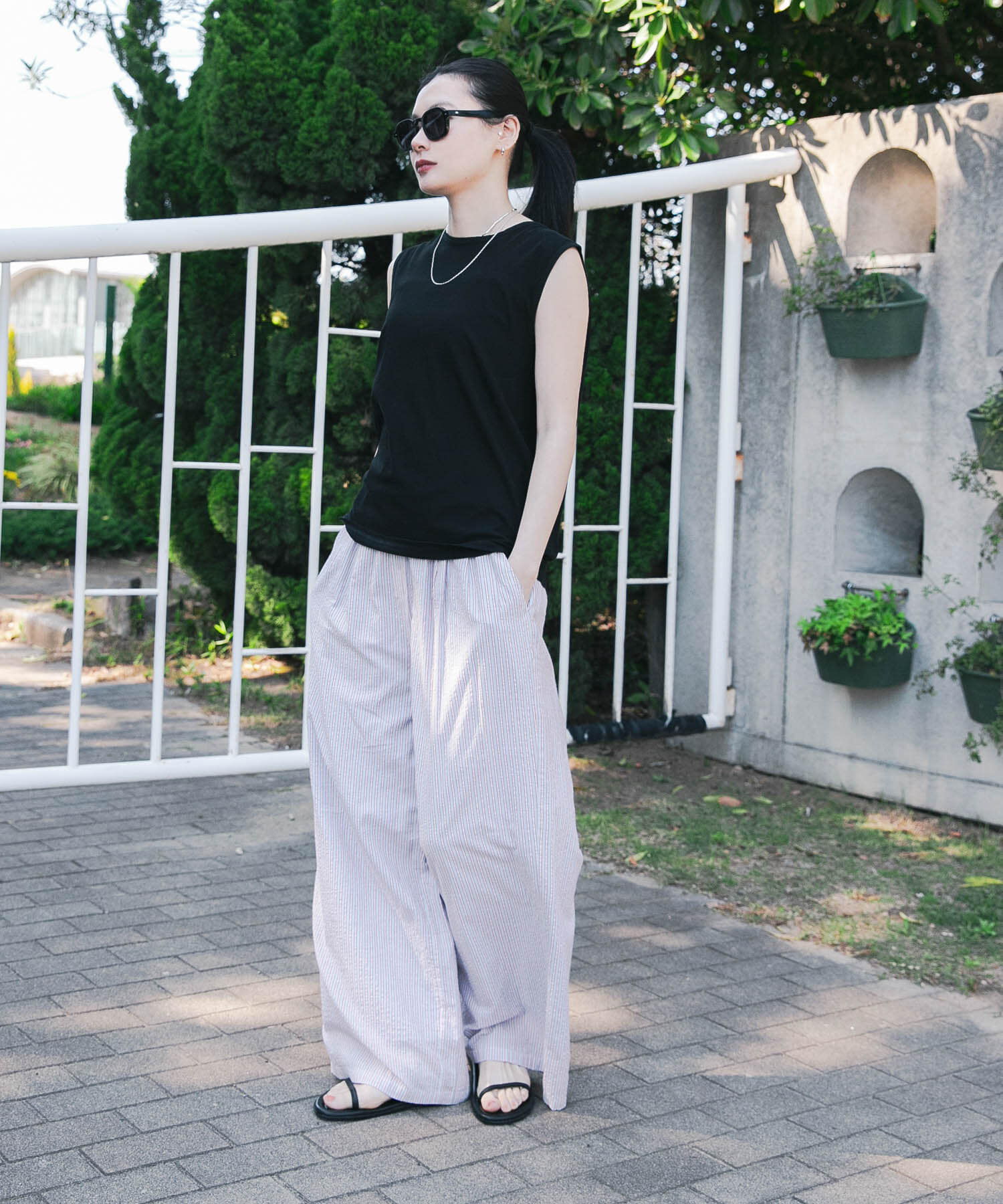 URBAN RESEARCH「new basic　ドライツイストノースリーブカットソー」|Tシャツ・カットソー|