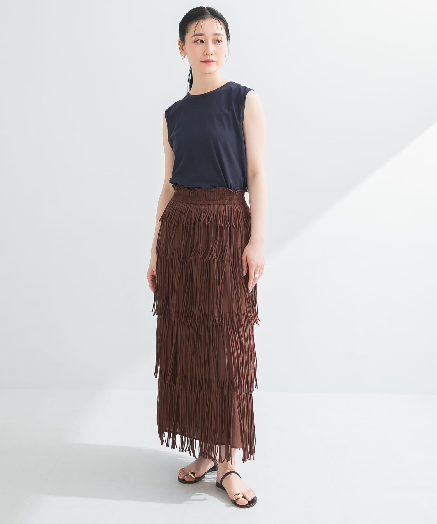 URBAN RESEARCH「new basic　ドライツイストノースリーブカットソー」|Tシャツ・カットソー|