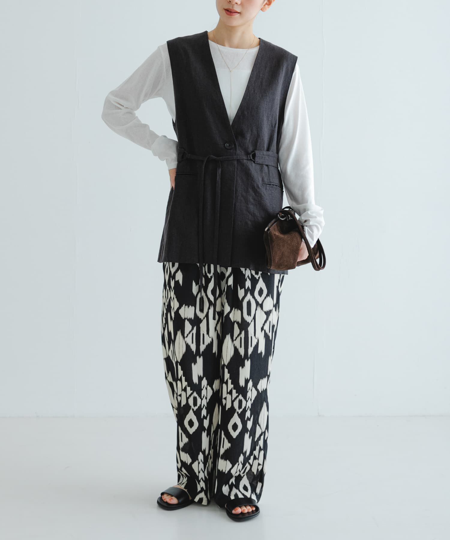 URBAN RESEARCH「ベルトデザインリネンジレ」|ベスト・ジレ|