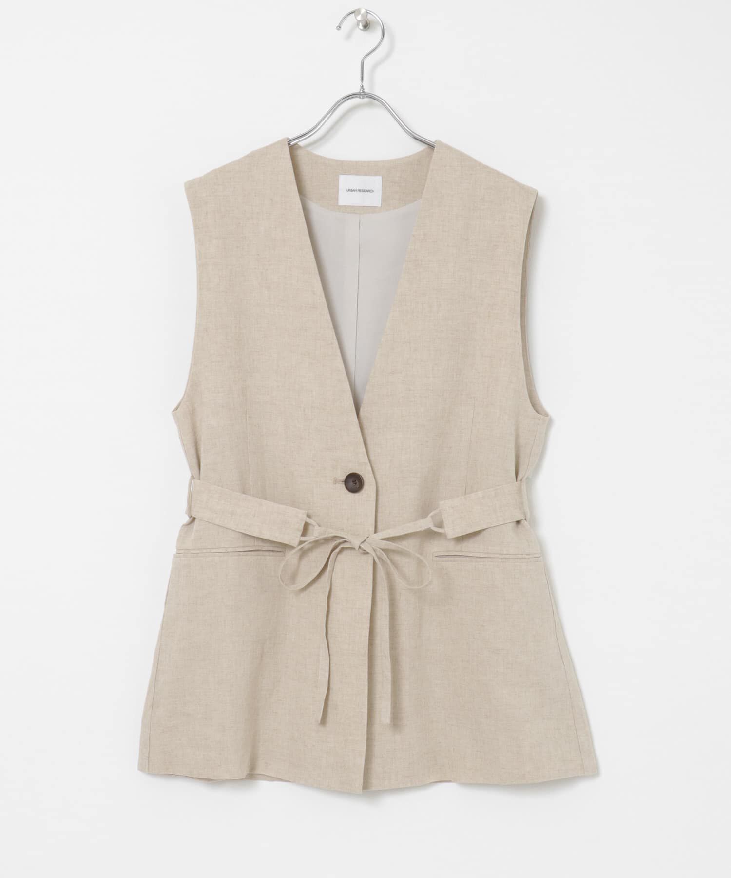 URBAN RESEARCH「ベルトデザインリネンジレ」|ベスト・ジレ|