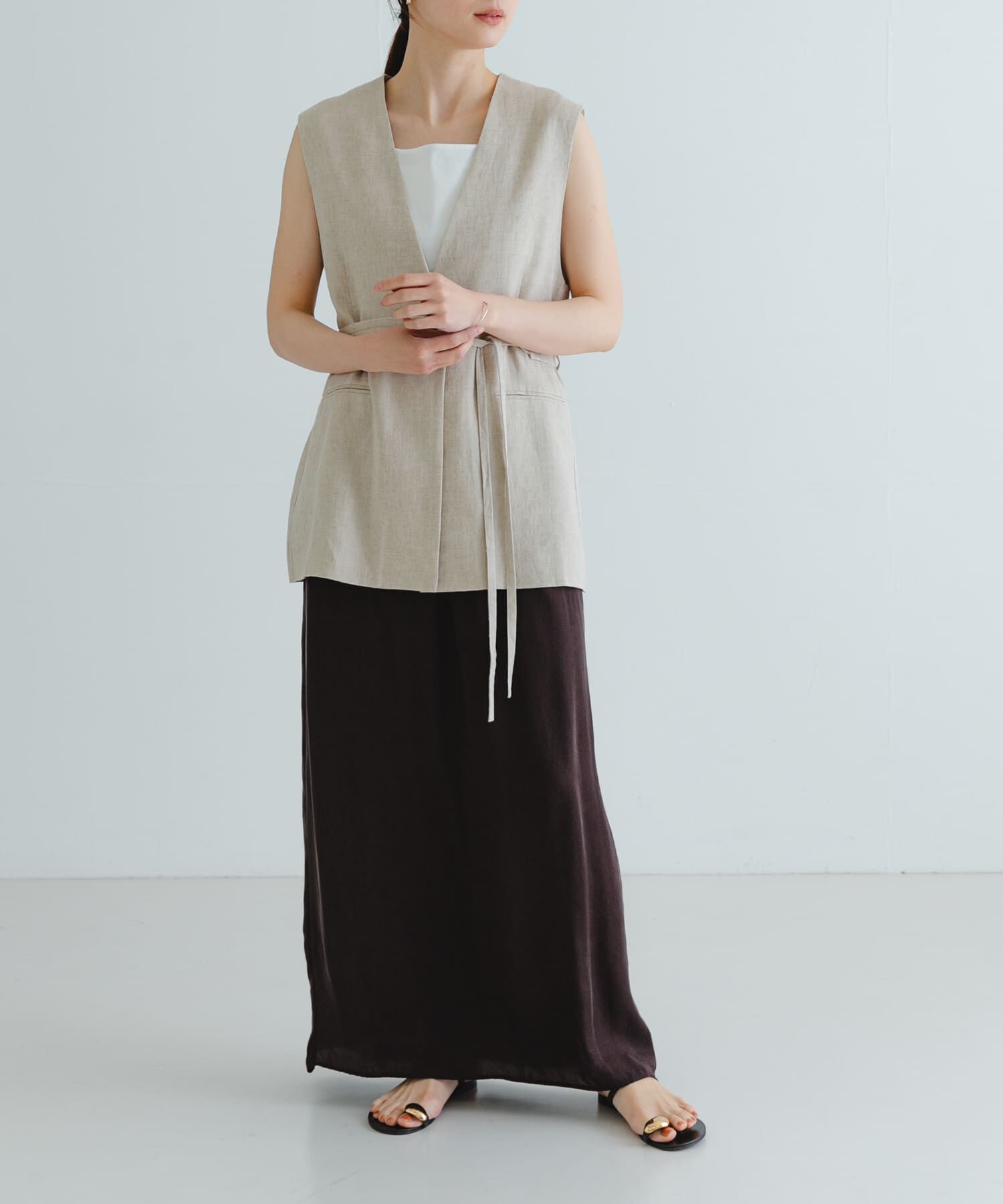 URBAN RESEARCH「ベルトデザインリネンジレ」|ベスト・ジレ|