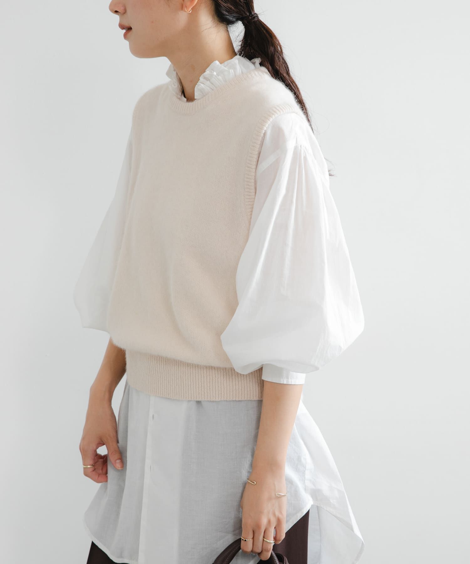 URBAN RESEARCH「FOX/CASHMEREクルーネックベスト」|ベスト・ジレ|