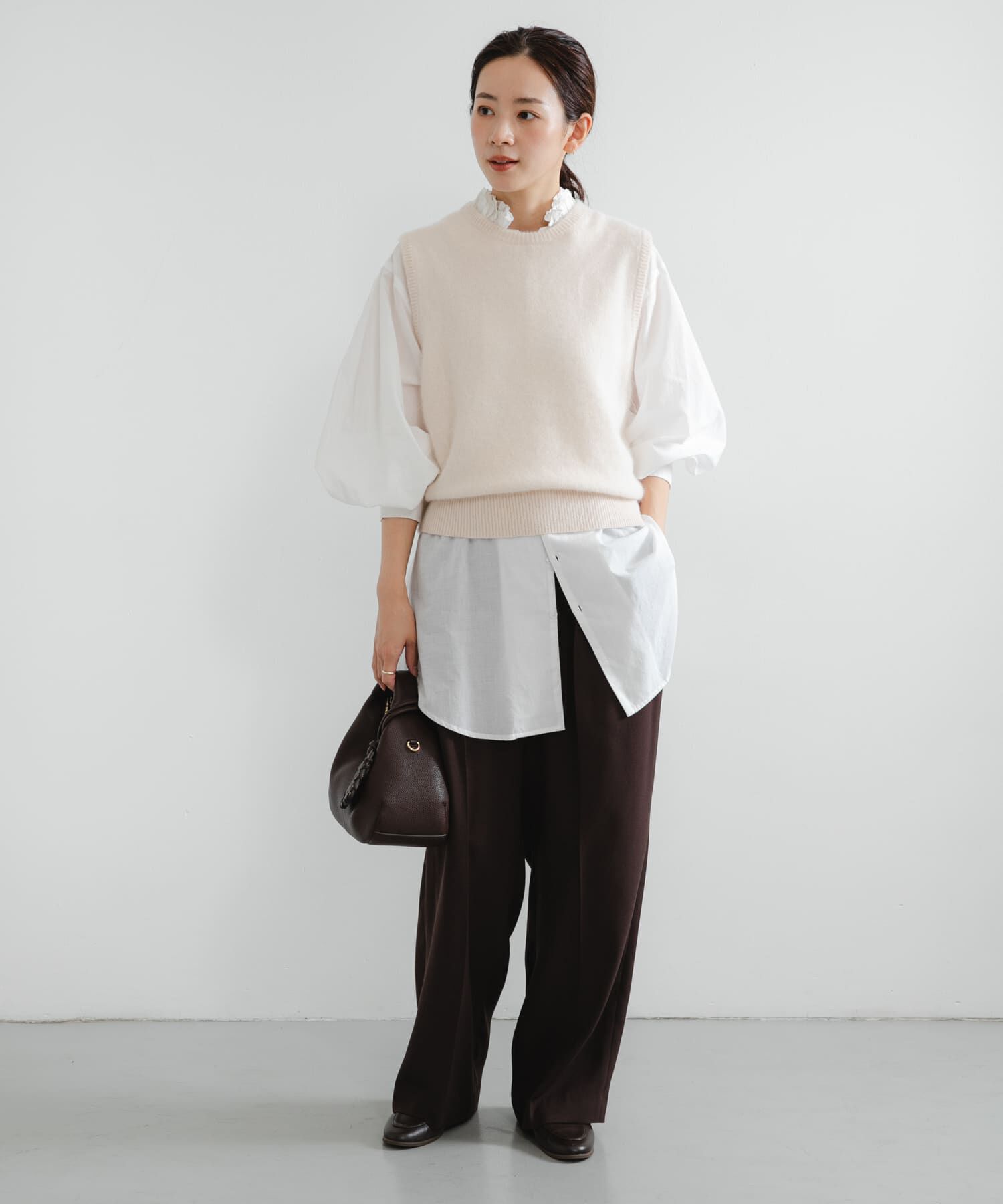 URBAN RESEARCH「FOX/CASHMEREクルーネックベスト」|ベスト・ジレ|