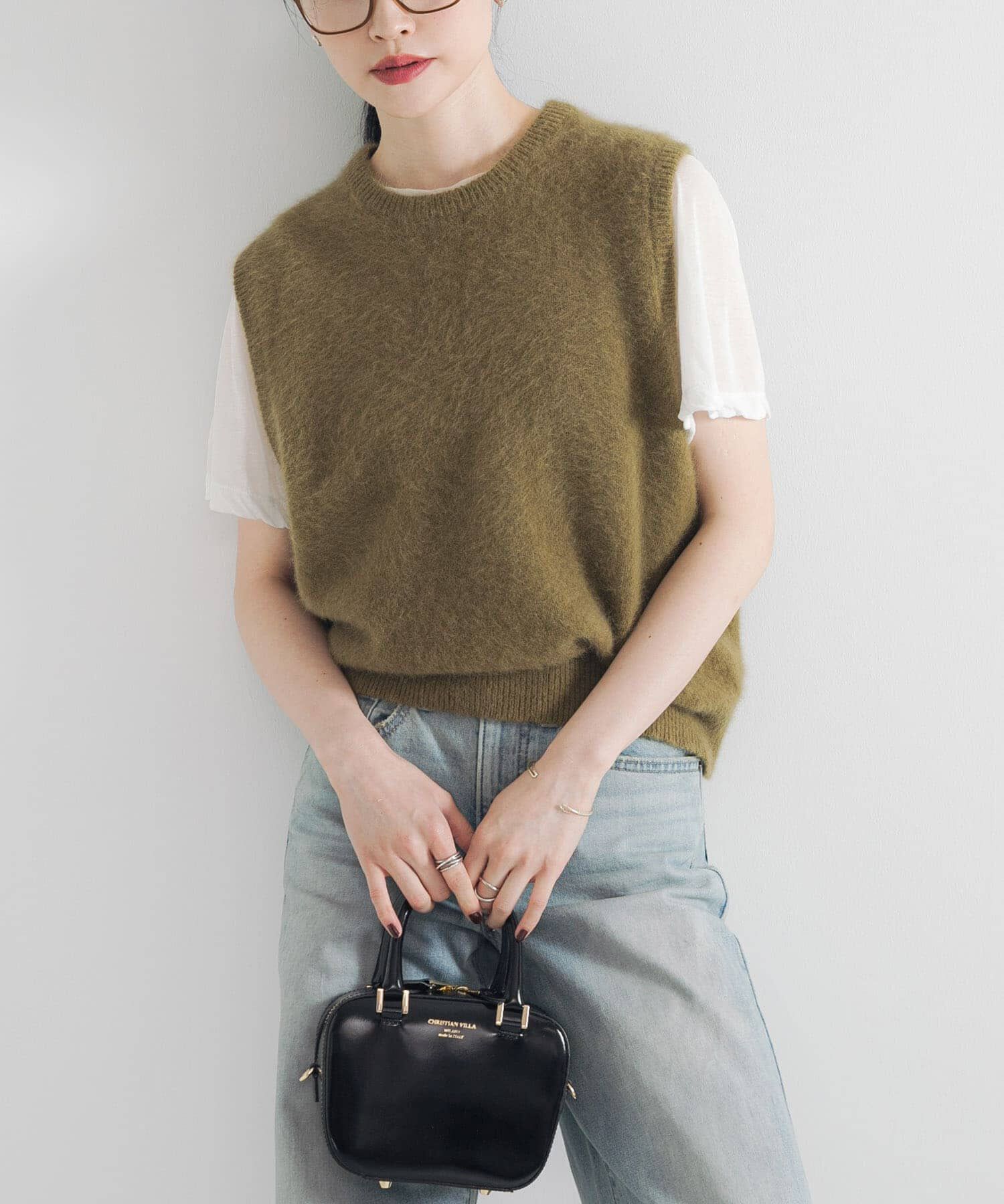 URBAN RESEARCH「FOX/CASHMEREクルーネックベスト」|ベスト・ジレ|