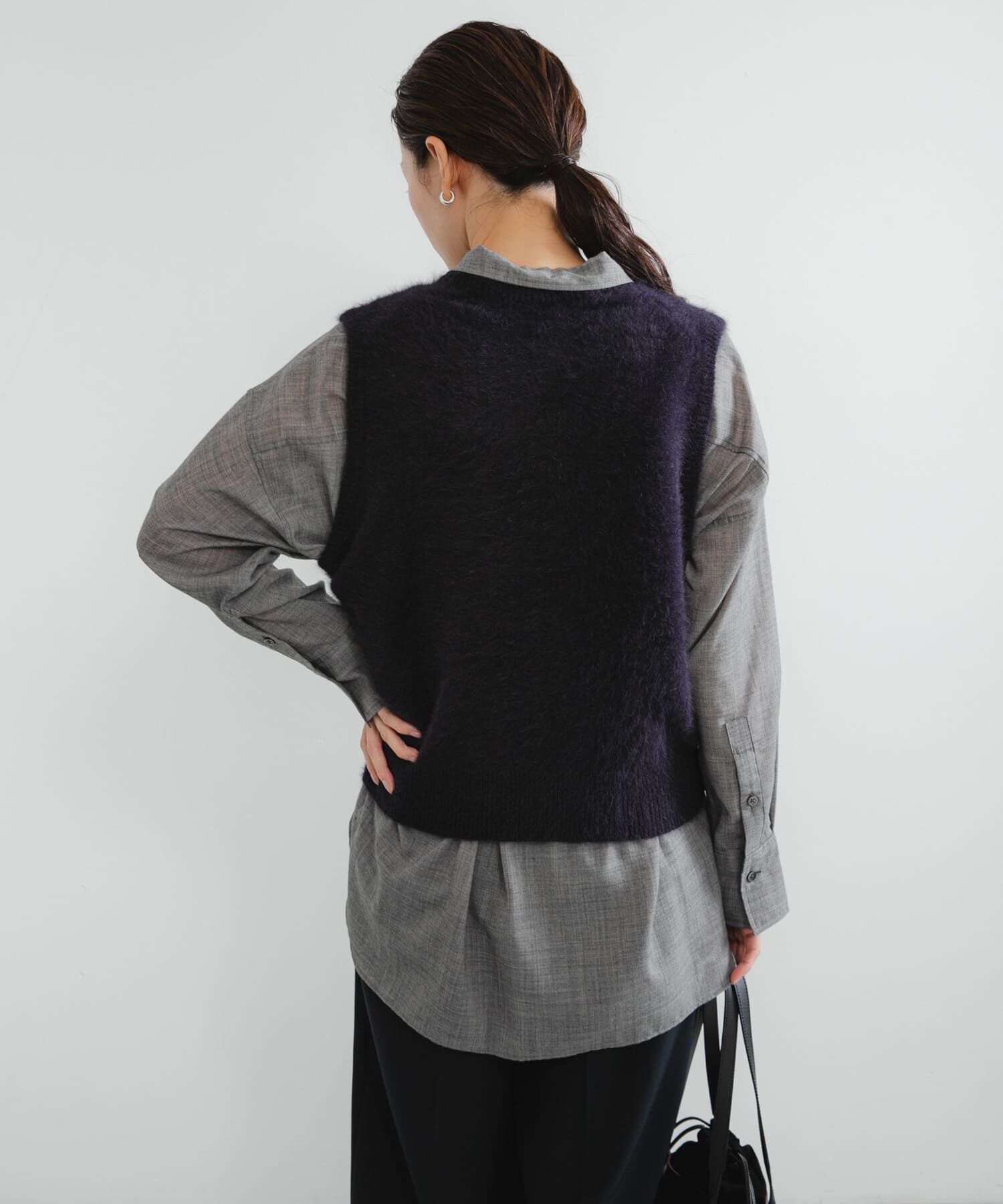 URBAN RESEARCH「FOX/CASHMEREクルーネックベスト」|ベスト・ジレ|