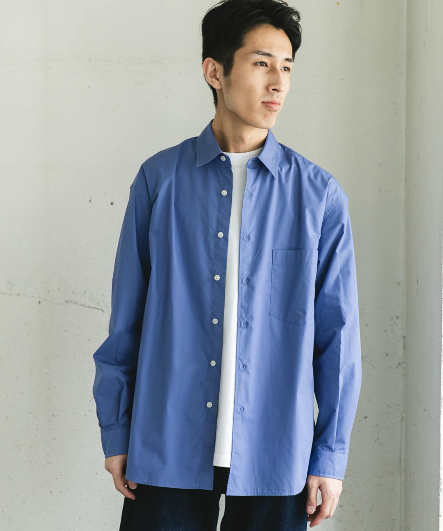 URBAN RESEARCH DOORS「TCブロードレギュラーカラーロングスリーブシャツ」|シャツ・ブラウス|