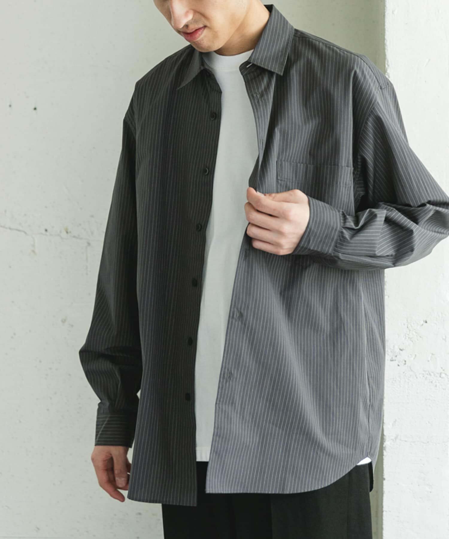 URBAN RESEARCH DOORS「TCブロードレギュラーカラーロングスリーブシャツ」|シャツ・ブラウス|