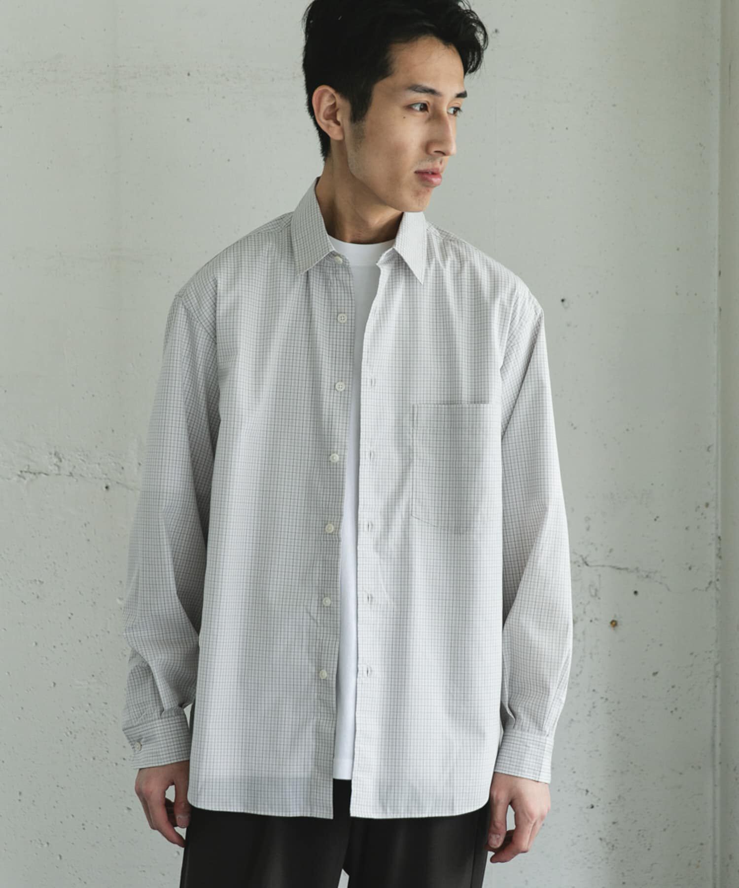 URBAN RESEARCH DOORS「TCブロードレギュラーカラーロングスリーブシャツ」|シャツ・ブラウス|