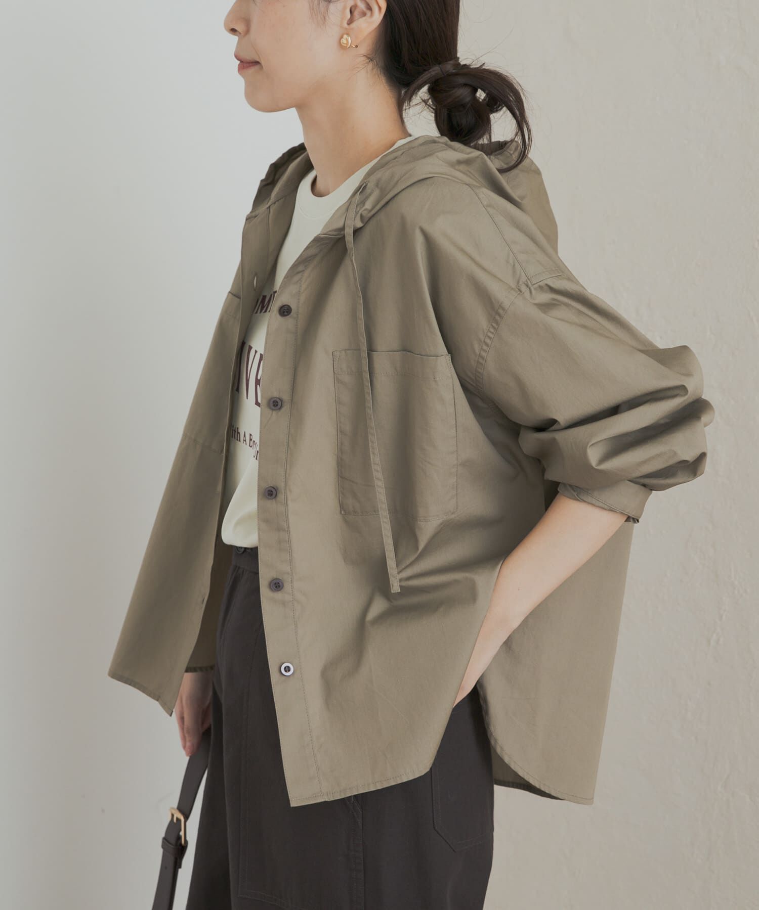 URBAN RESEARCH DOORS「フーディーシャツ」|シャツ・ブラウス|