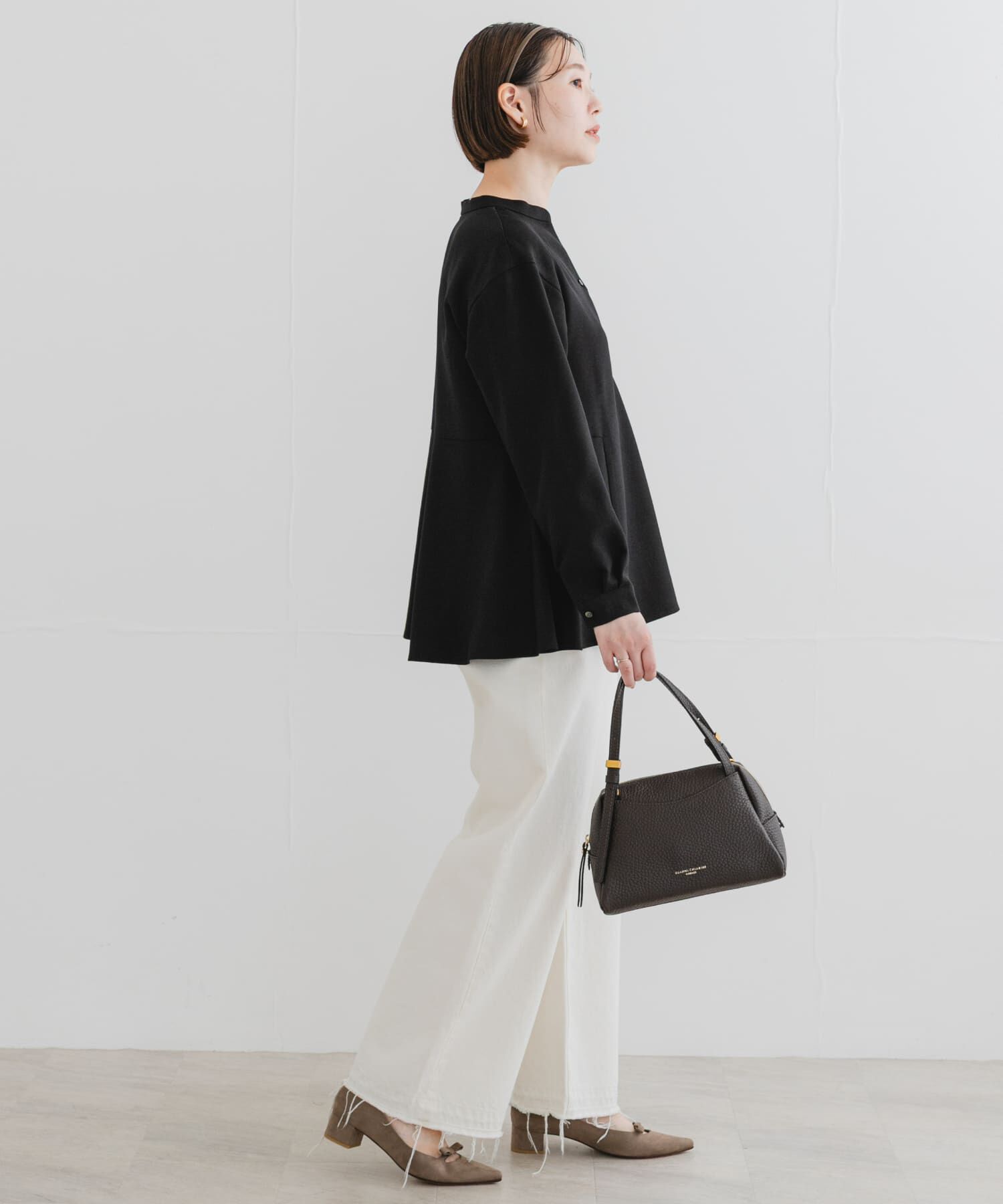 URBAN RESEARCH ROSSO「『UR TECH SMOOTHLUXE』F by ROSSO　サイドペプラムブラウス」|シャツ・ブラウス|