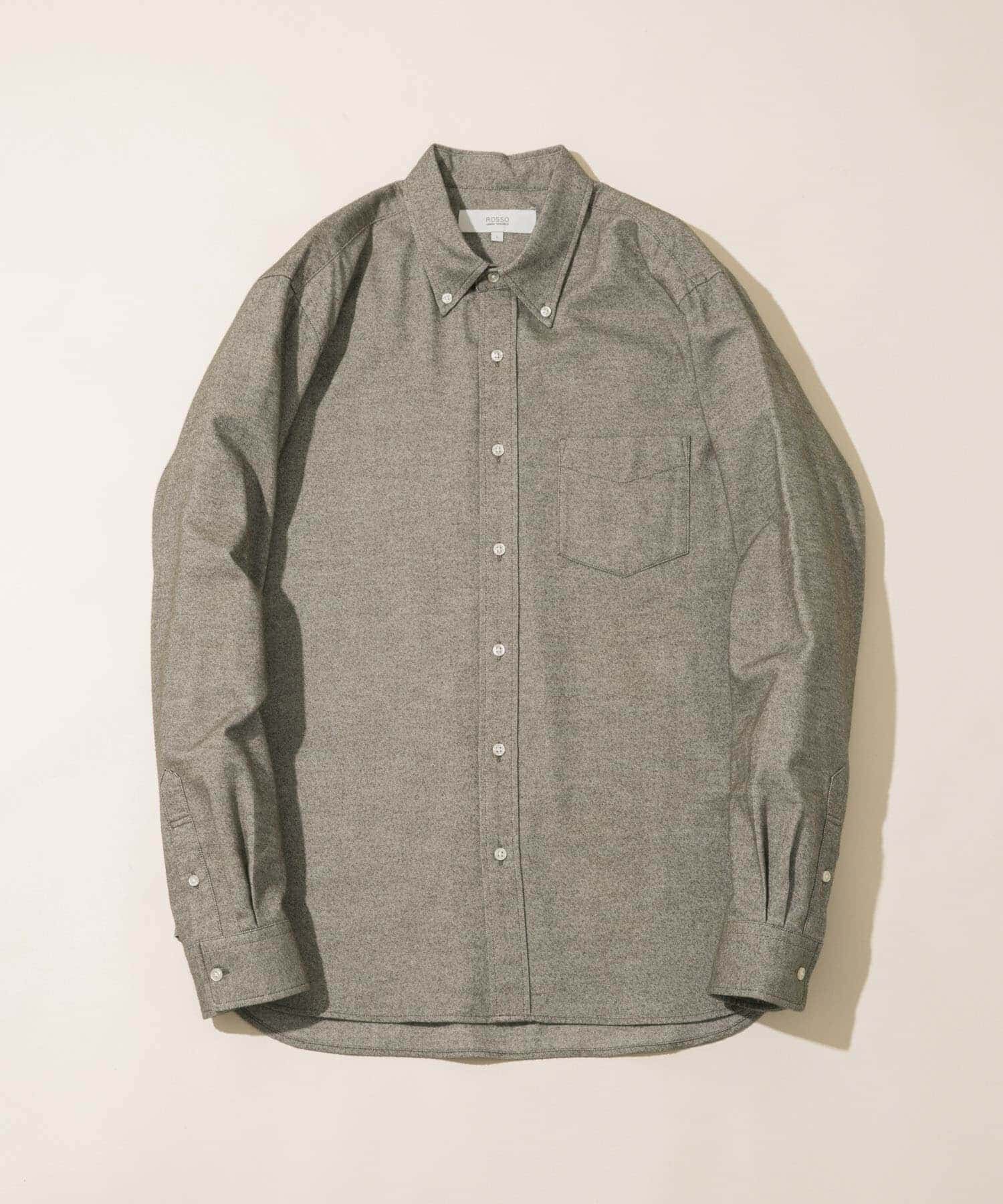 URBAN RESEARCH ROSSO「『抗菌 / 防臭』『XXLサイズあり』ハイパフォーマンスフランネルシャツ」|シャツ・ブラウス|カーキ