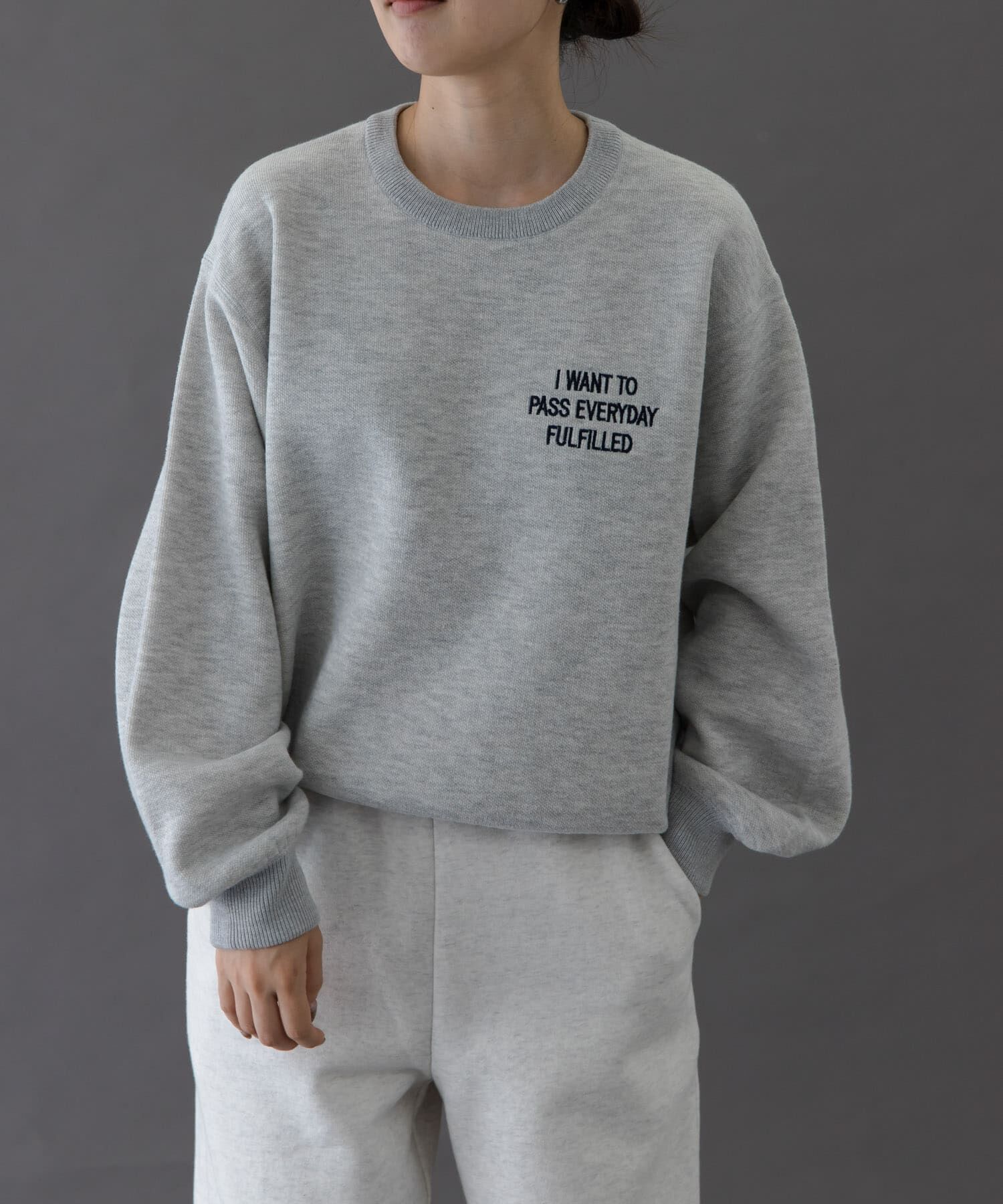 URBAN RESEARCH DOORS「FORK&SPOON　エンブロイダリーロゴニットプルオーバー」|ニット・セーター|