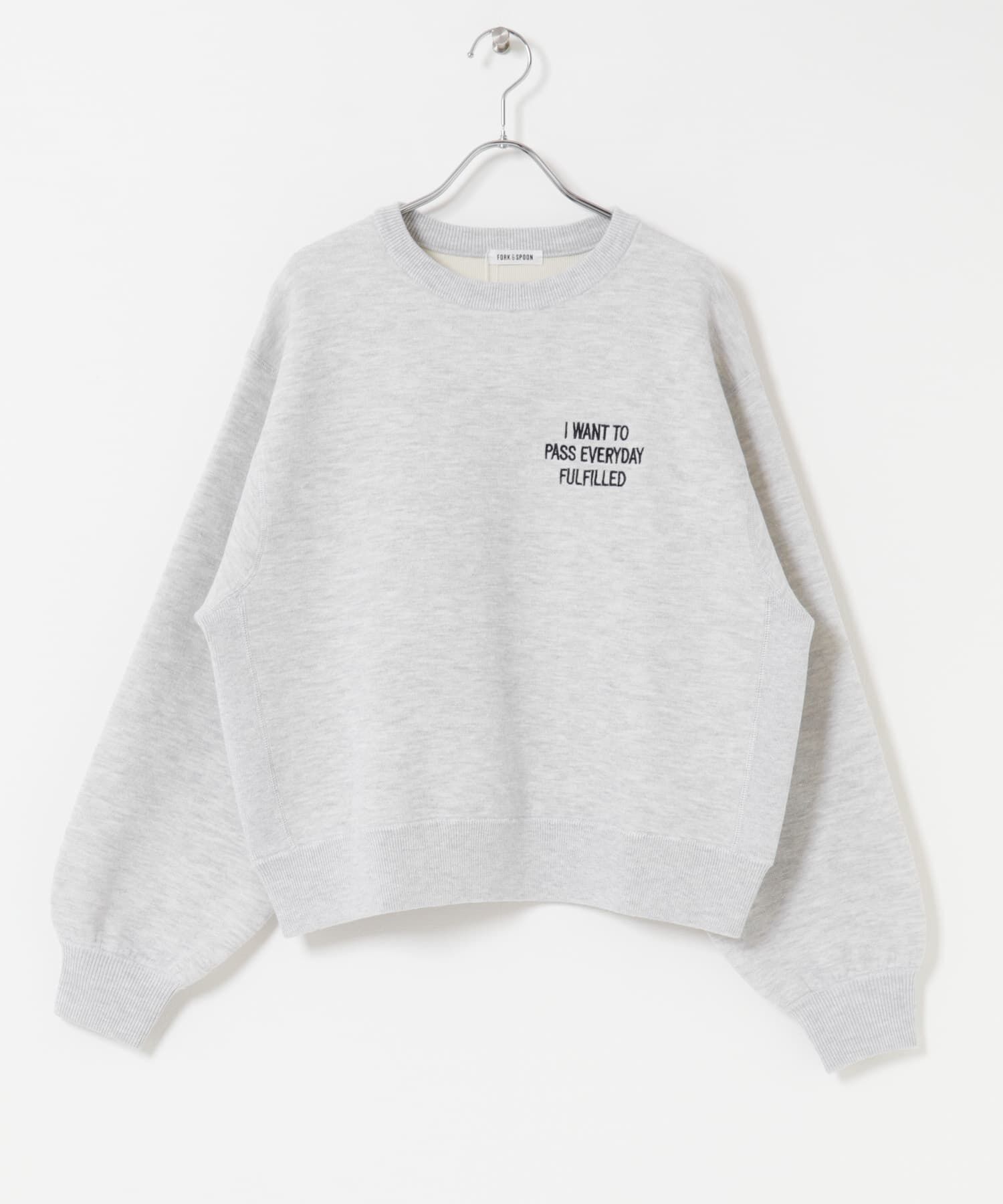 URBAN RESEARCH DOORS「FORK&SPOON　エンブロイダリーロゴニットプルオーバー」|ニット・セーター|