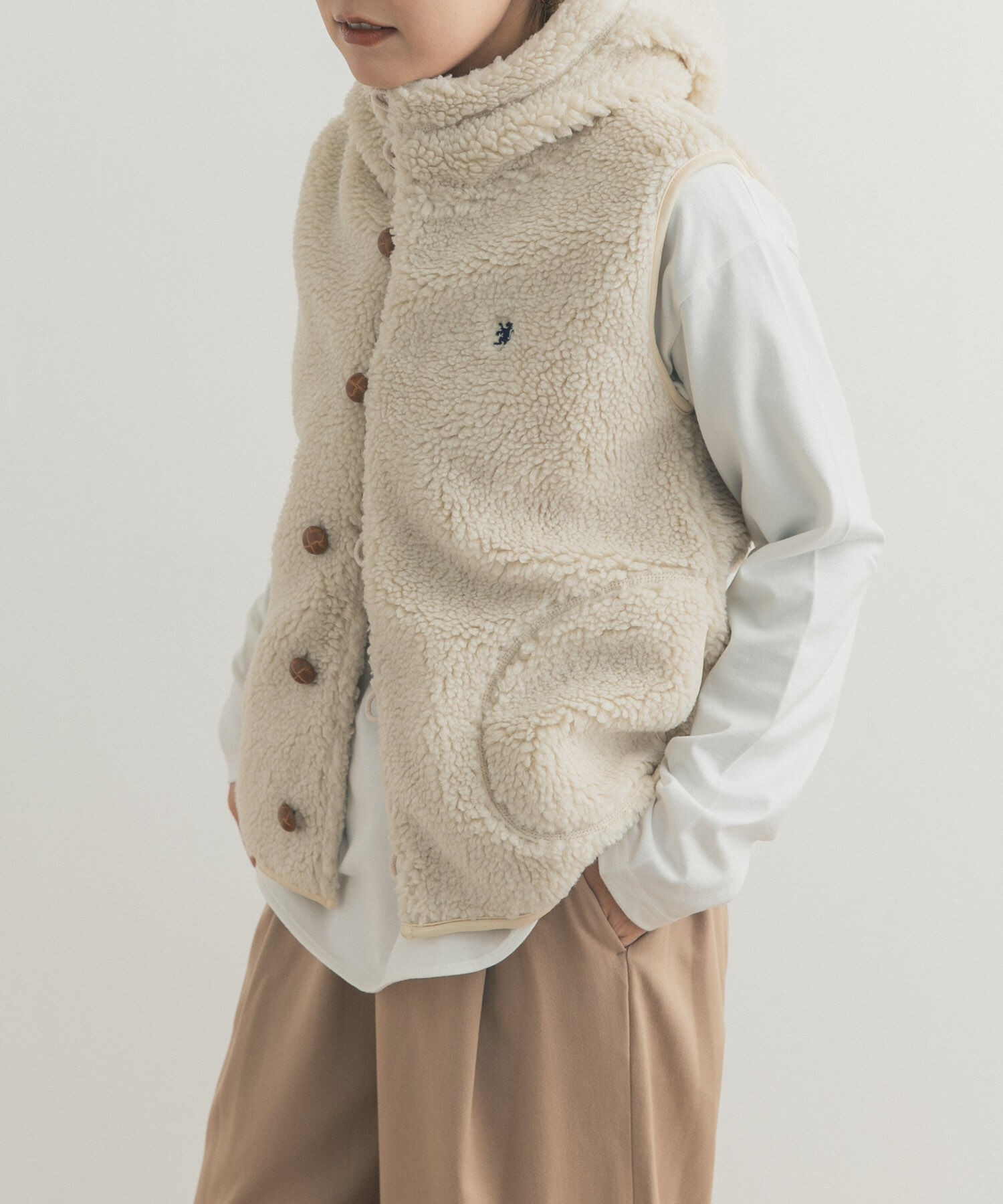 URBAN RESEARCH DOORS「GYMPHLEX　BOA HOODED VEST」|ベスト・ジレ|