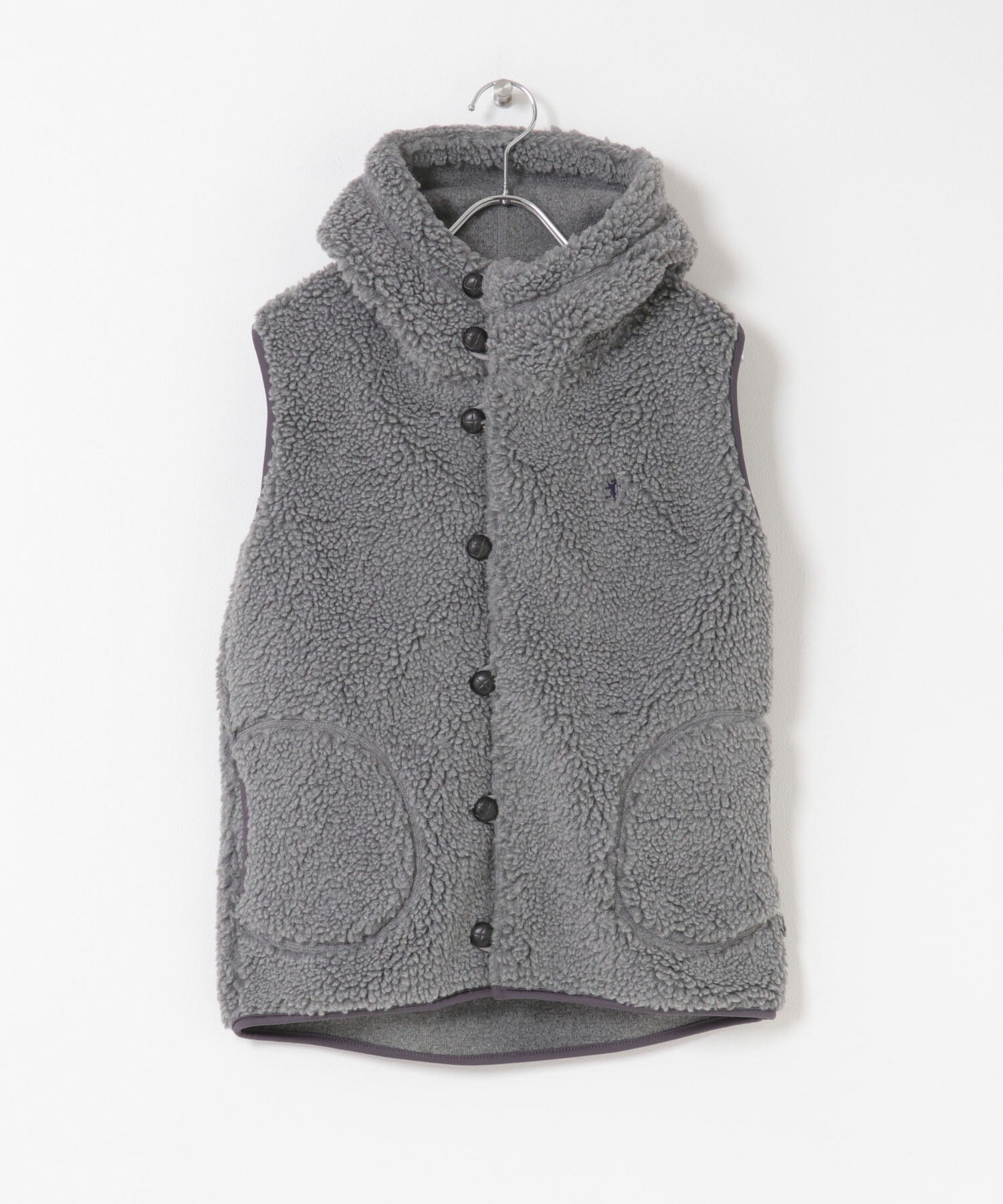 URBAN RESEARCH DOORS「GYMPHLEX　BOA HOODED VEST」|ベスト・ジレ|チャコールグレー