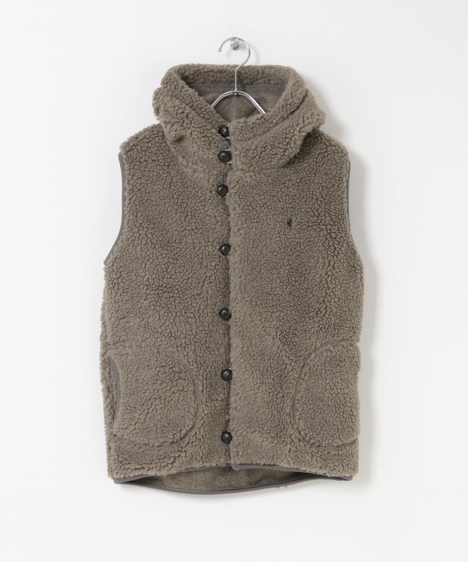 URBAN RESEARCH DOORS「GYMPHLEX　BOA HOODED VEST」|ベスト・ジレ|ベージュ系その他