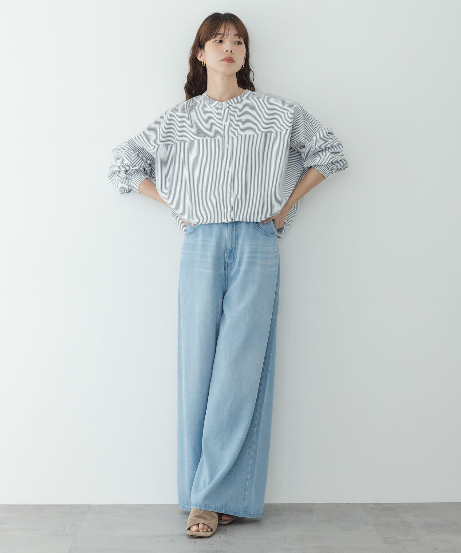 Sonny Label 「『WEB限定』フロントタックバンドカラーシャツ」|シャツ・ブラウス|