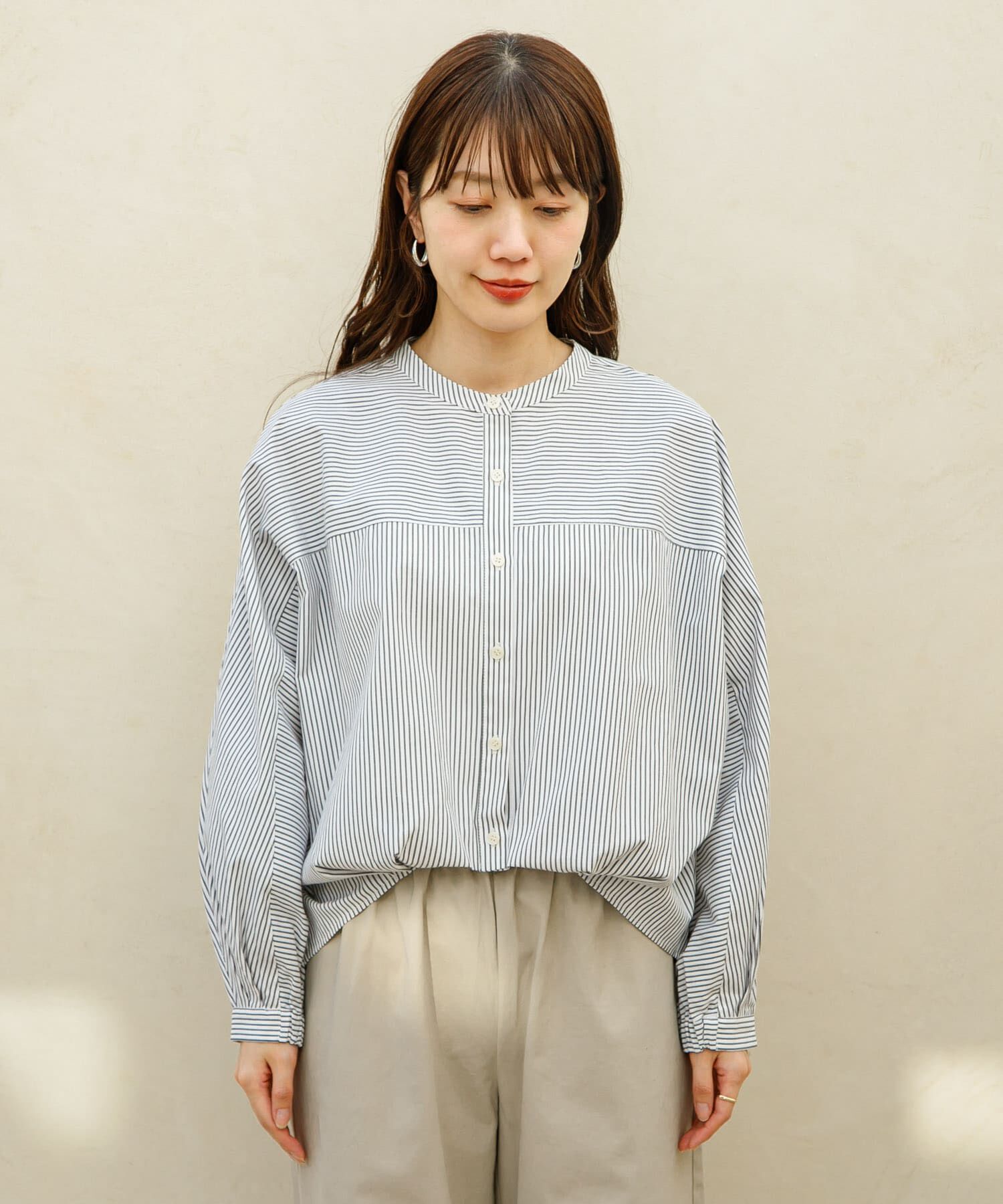 Sonny Label 「『WEB限定』フロントタックバンドカラーシャツ」|シャツ・ブラウス|