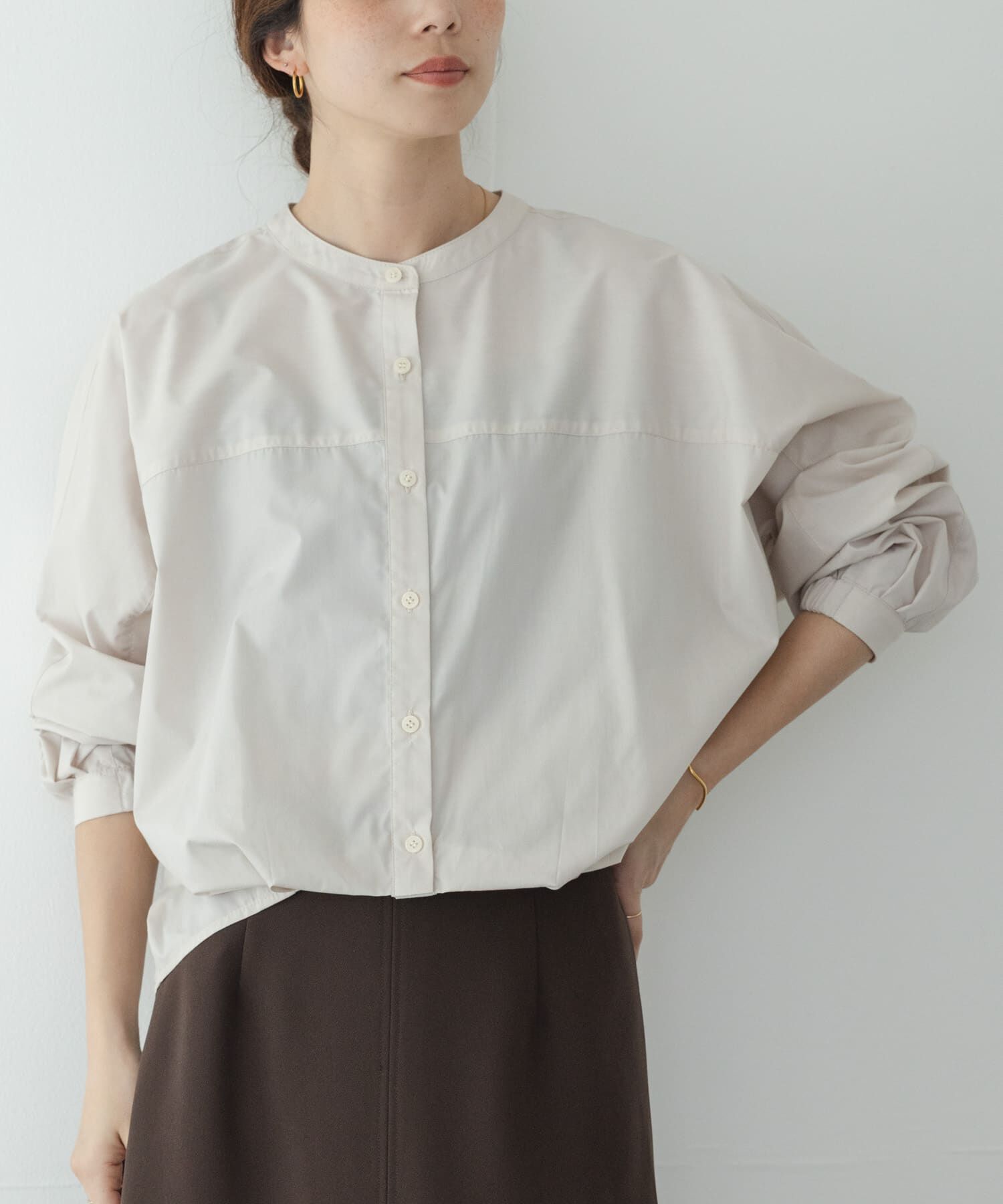 Sonny Label 「『WEB限定』フロントタックバンドカラーシャツ」|シャツ・ブラウス|