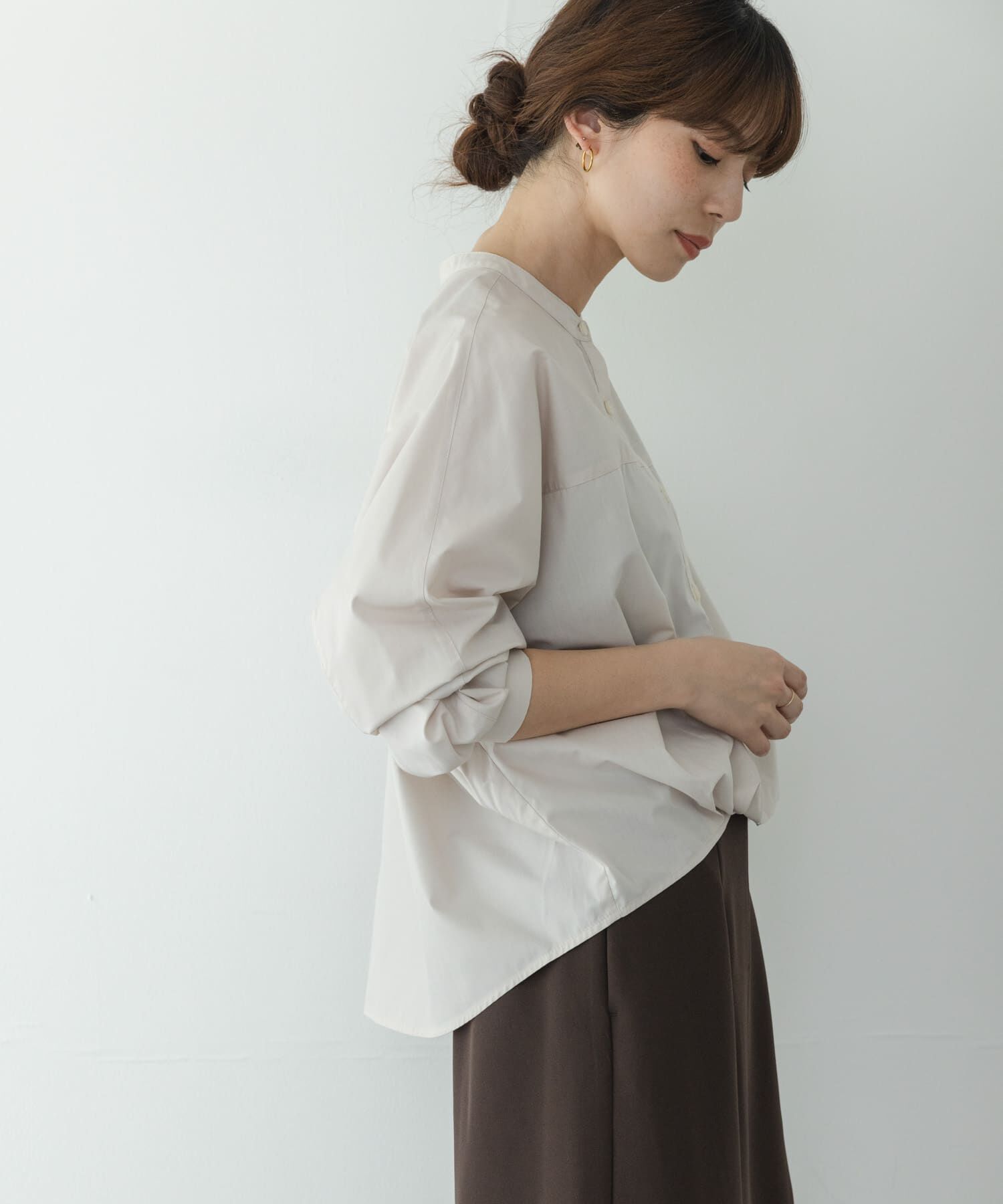 Sonny Label 「『WEB限定』フロントタックバンドカラーシャツ」|シャツ・ブラウス|