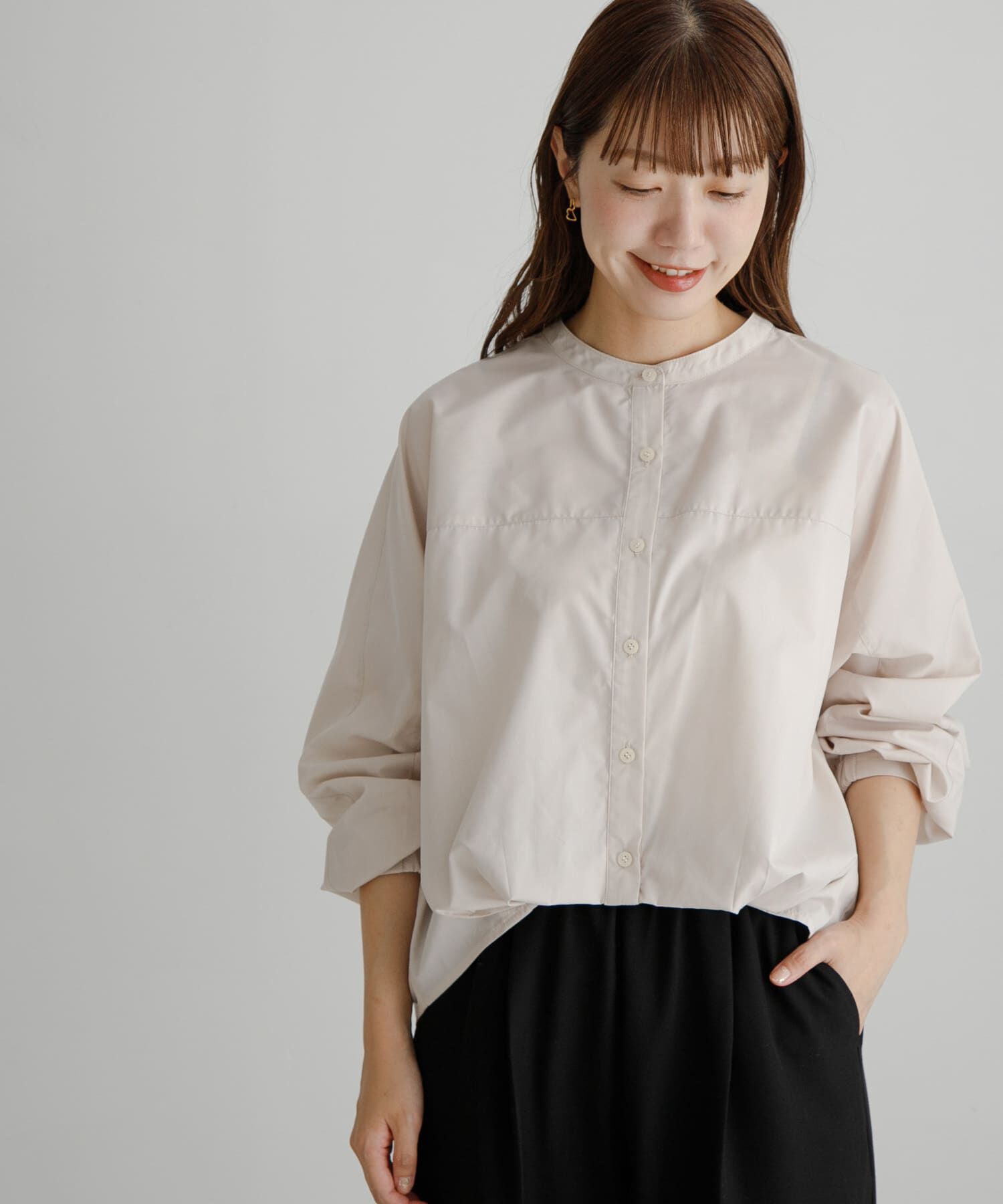 Sonny Label 「『WEB限定』フロントタックバンドカラーシャツ」|シャツ・ブラウス|