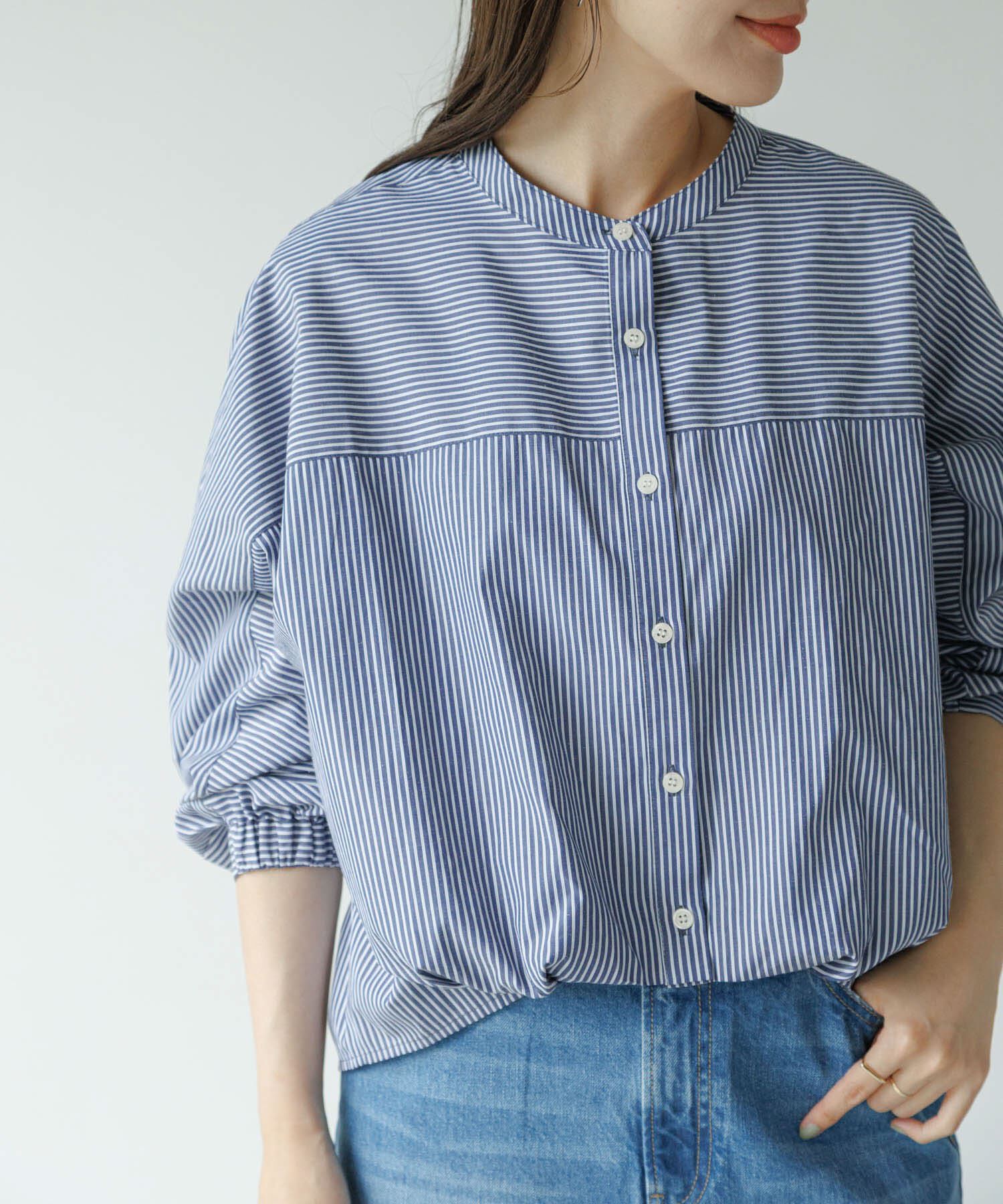 Sonny Label 「『WEB限定』フロントタックバンドカラーシャツ」|シャツ・ブラウス|